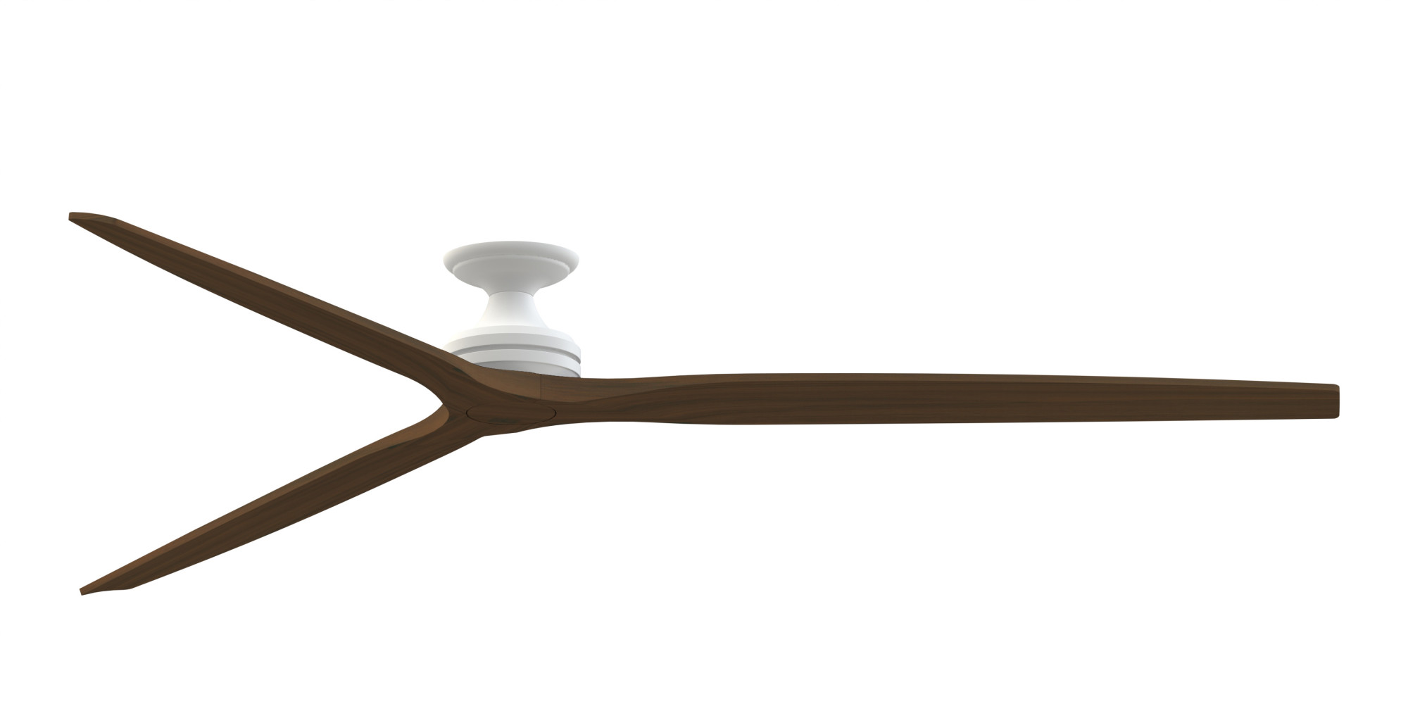 Fanimation Spitfire DC-KIT-96-F Spitfire DC 96" 3 Blade Indoor / Outdoor Smart Ceiling Fan Matte White / Whiskey Wood Fans Ceiling Fans Indoor Ceiling