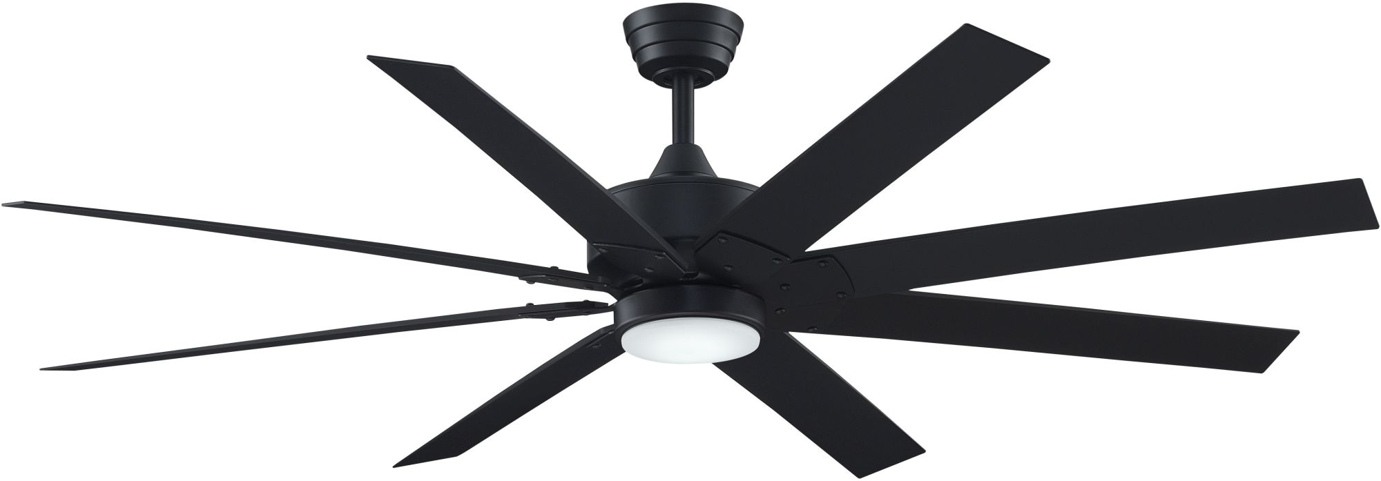 Photos - Fan Custom imation Levon -KIT-64-LK Levon  64" 8 Blade Indoor / Outdoor Smart LED Ceiling  with Remote Control Black 