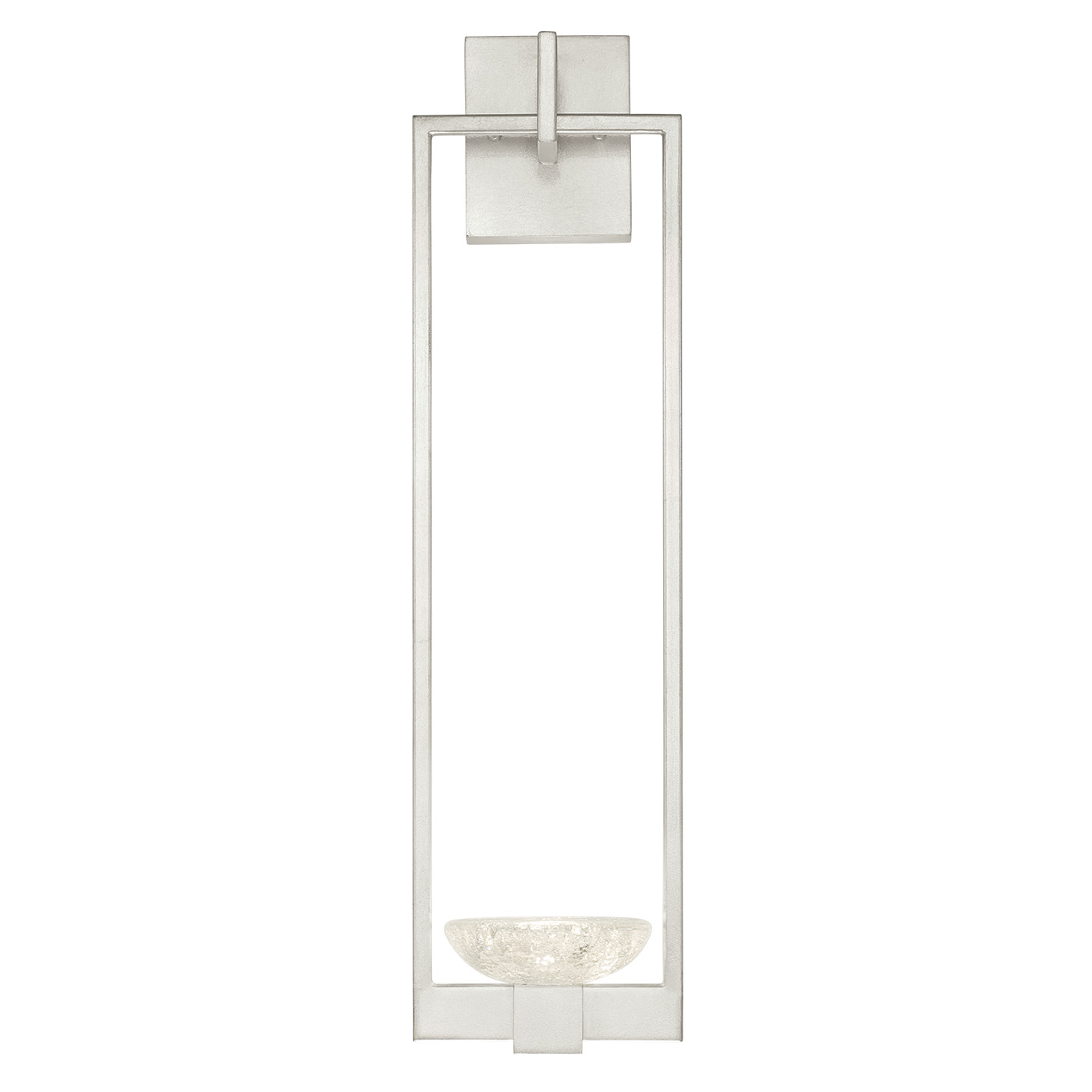 Fine Art Handcrafted Lighting 893350-1ST Delphi Single Light 27" Tall LED Wall Sconce Silver Leaf Indoor Lighting Wall Sconces
