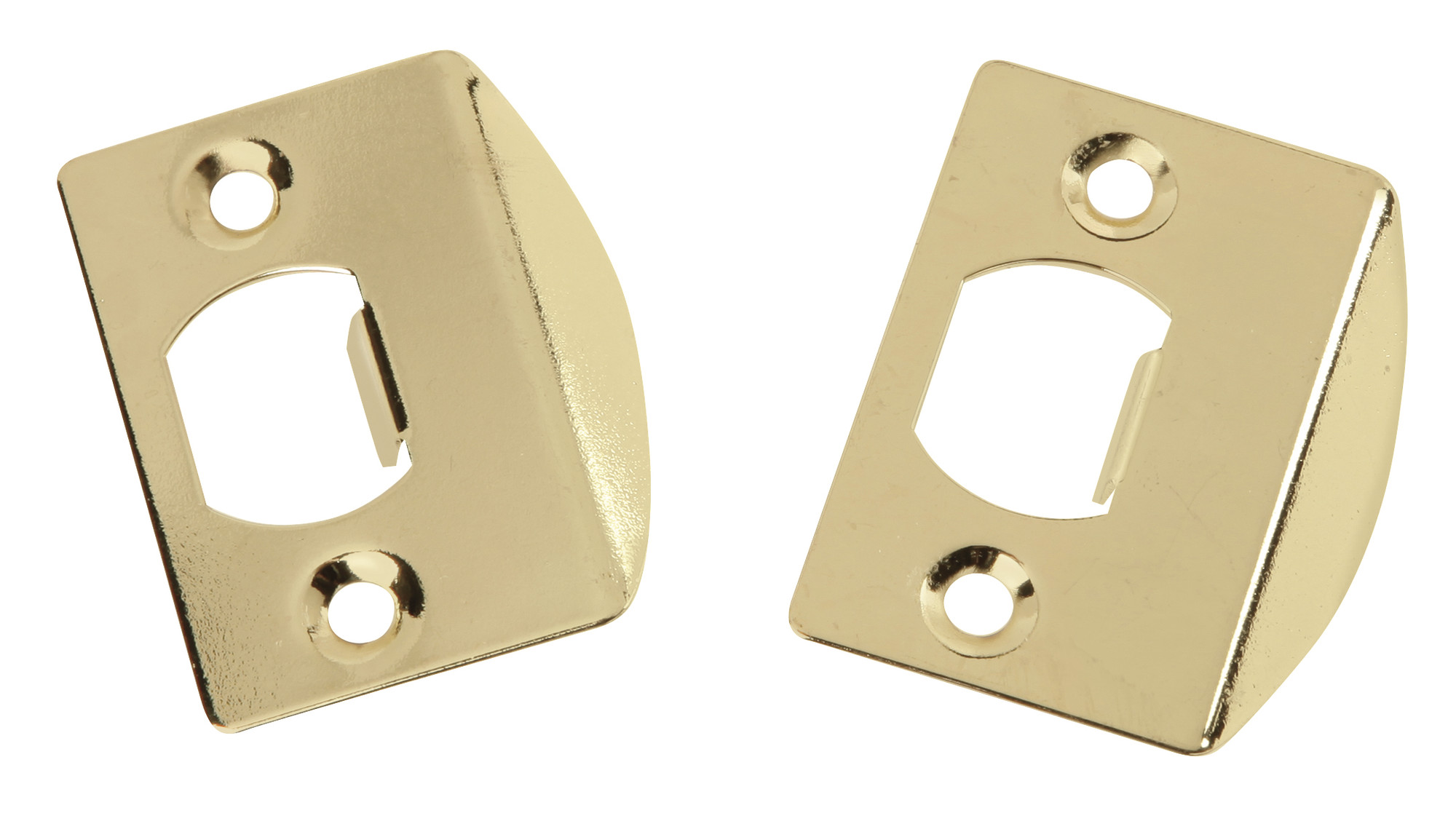 Photos - Door Lock FIRST Austria First Watch 1065 Pair of 1-1/8" x 2-1/4" Full Lip Steel Strike Plates Polished Brass Hardware Accessories and Parts Door Har 
