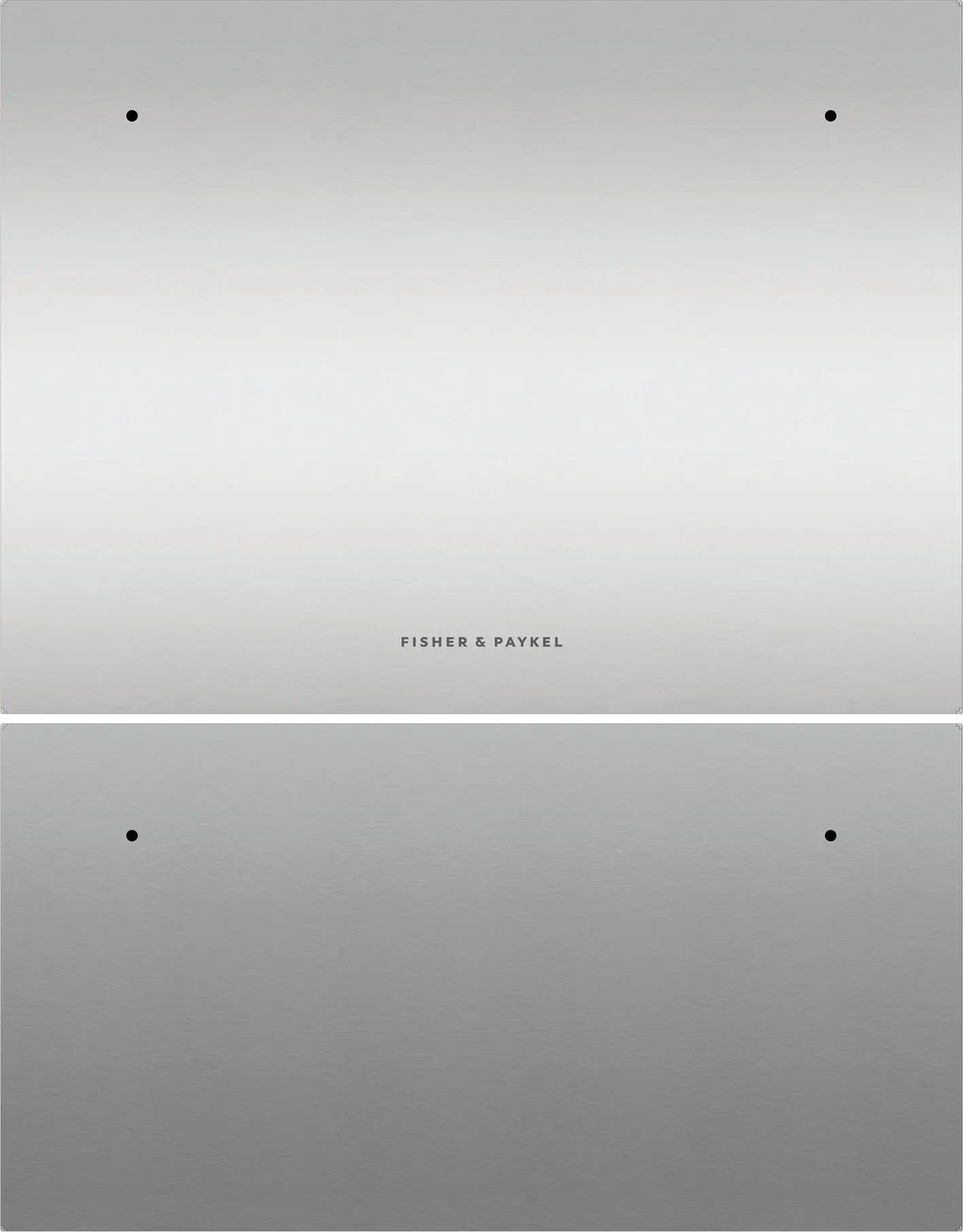 Photos - Dishwasher Accessory Fisher & Paykel Fisher and Paykel ADDD24DTP 24 Inch Wide Panel Kit for Tall Double DishDrawer™ Dishwashers Stainless (Handles Not Included)
