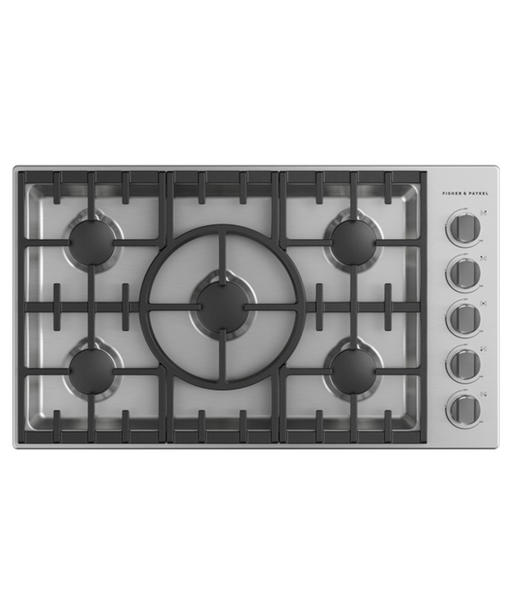Photos - Hob Fisher & Paykel Fisher and Paykel CDV3-365-N 36 Inch Wide 5 Burner Natural Gas Cooktop with 5 Sealed Burners Cooking Appliances Cooktops Gas 