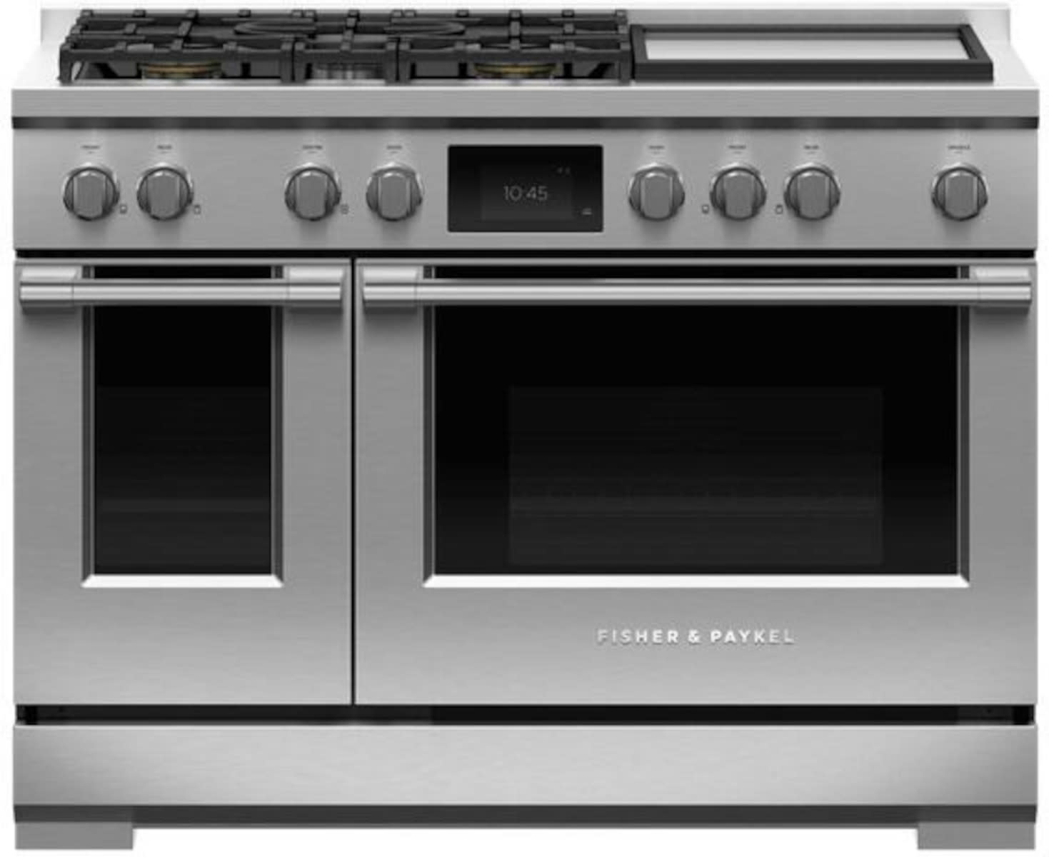 Photos - Cooker Fisher & Paykel Fisher and Paykel RDV3-485GD-N Series 9 48 Inch Wide 6.9 Cu. Ft. Free Standing Dual Fuel Range with Multi-Language Interface 