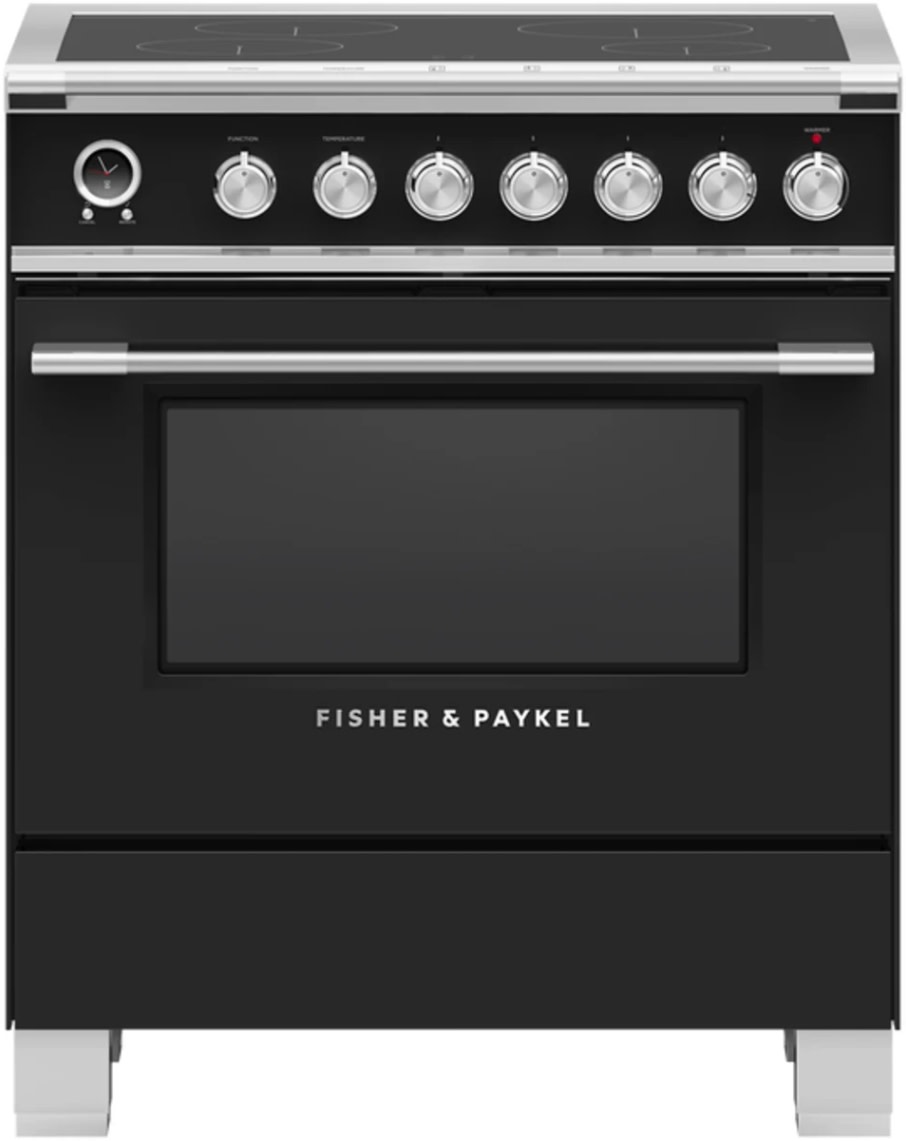 Photos - Cooker Fisher & Paykel Fisher and Paykel OR30SCI61 30 Inch Wide 3.5 Cu. Ft. Free Standing Induction Range Black Cooking Appliances Ranges Induction 