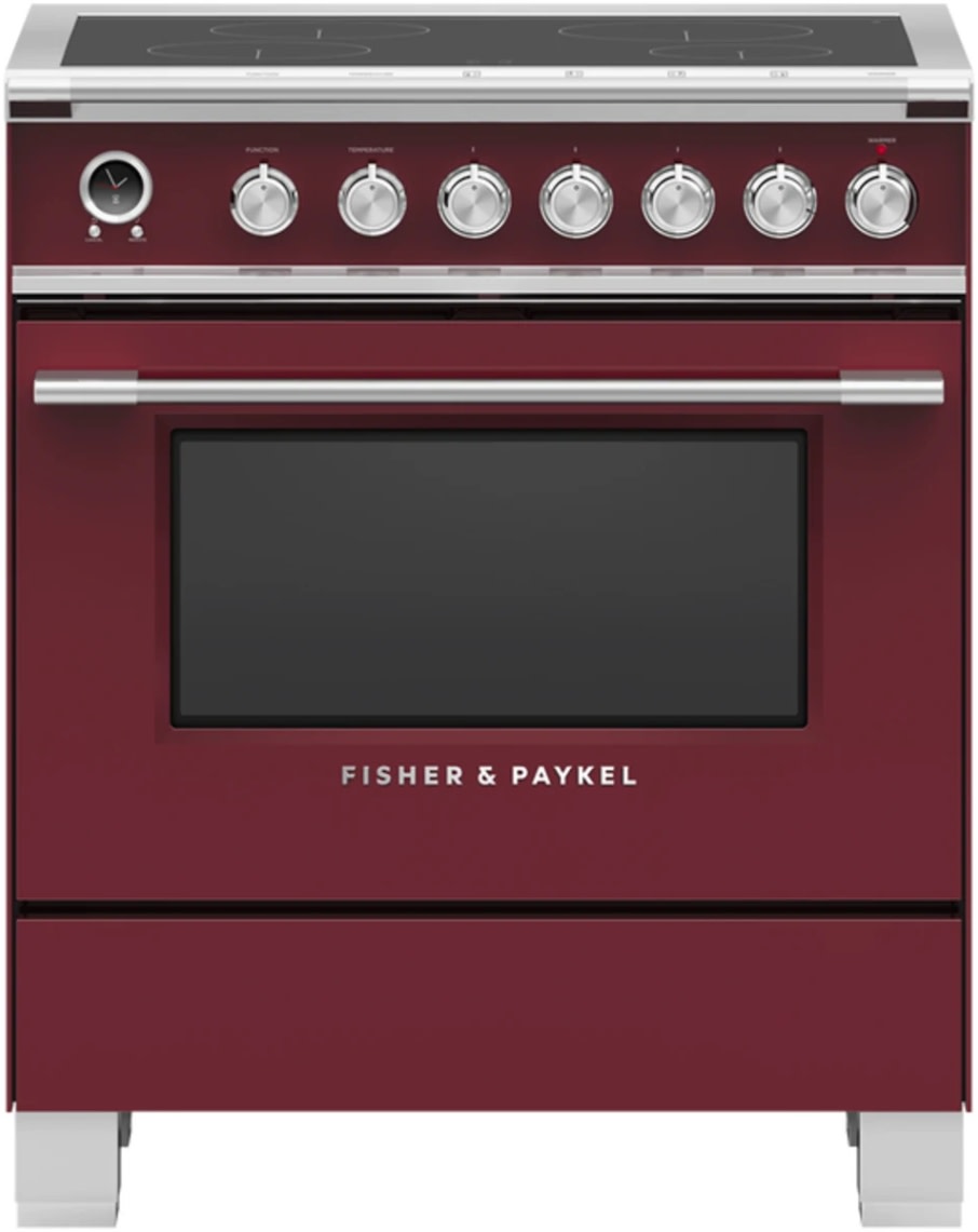 Photos - Cooker Fisher & Paykel Fisher and Paykel OR30SCI61 30 Inch Wide 3.5 Cu. Ft. Free Standing Induction Range Red Cooking Appliances Ranges Induction R 