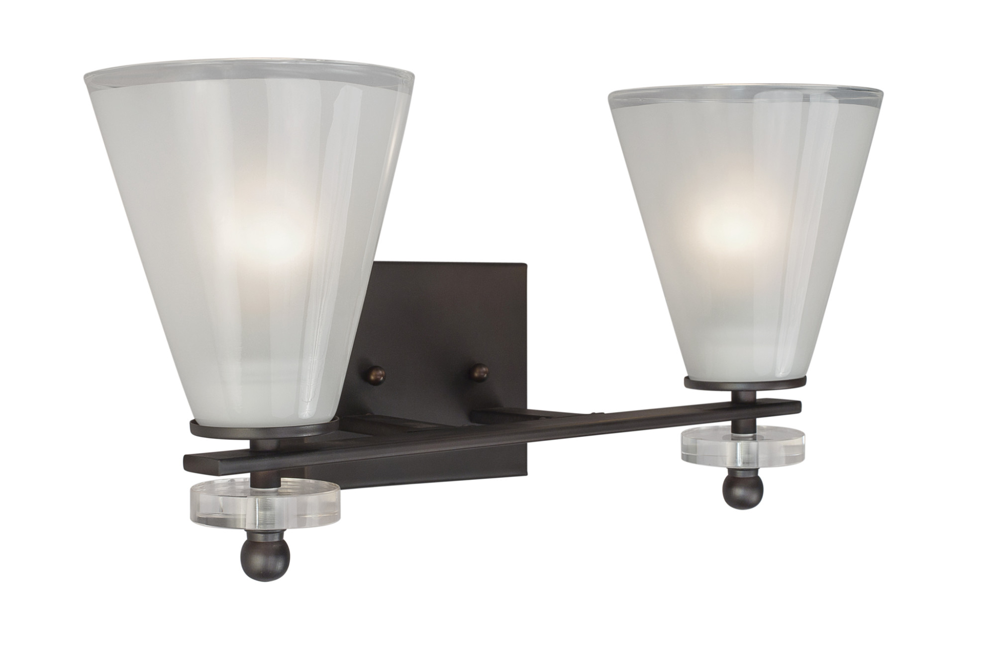 Photos - Chandelier / Lamp Forte Lighting 5132-02 2 Light 18" Wide Bathroom Vanity Light Antique Bronze Indoor Lighting Bathroom Fixtures Vanity Light