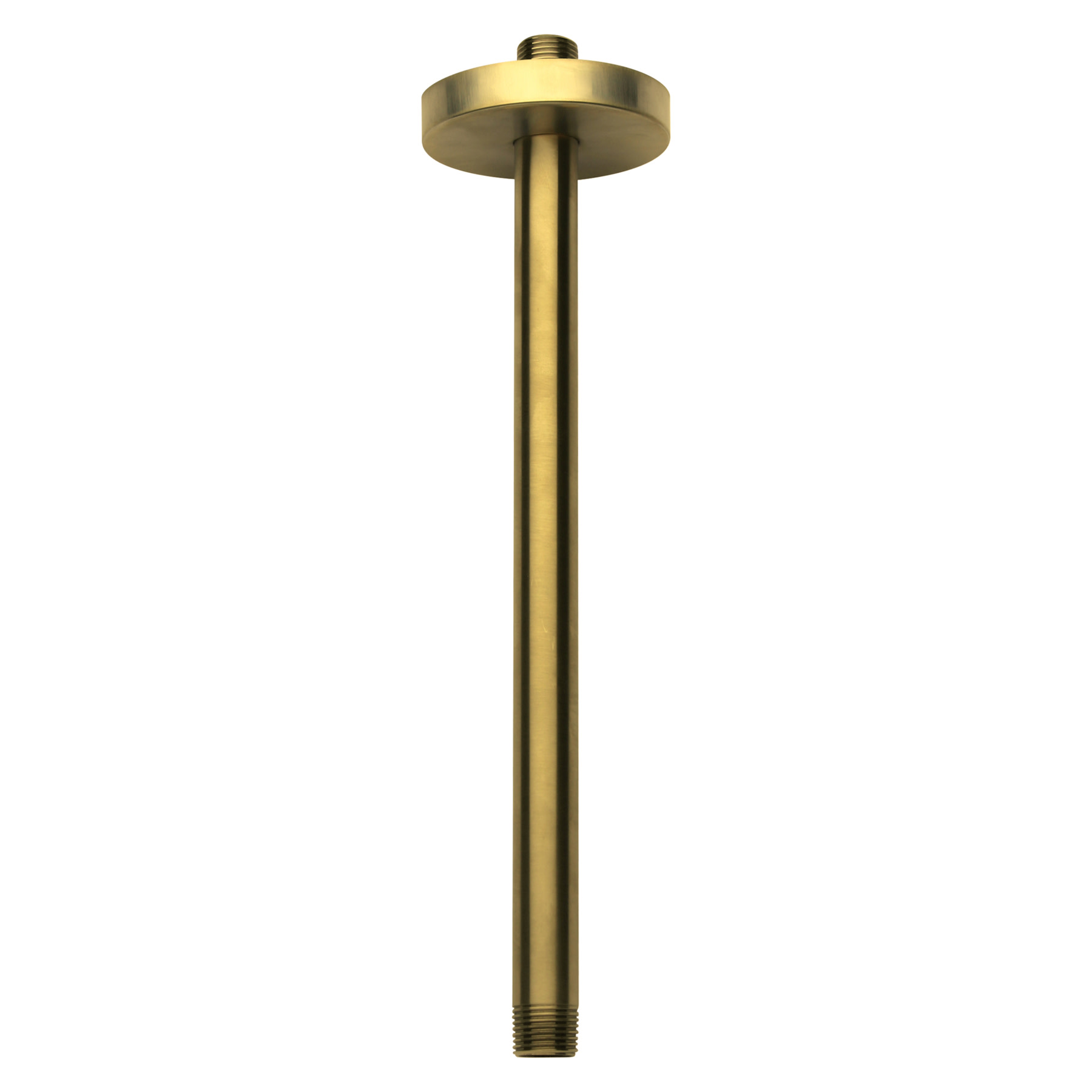 Photos - Shower Riser Rail & Head Holder Fortis 5074412 12" Ceiling Mounted Shower Arm with Flange Brushed Gold Bath and Shower Accessories Shower Components Shower 