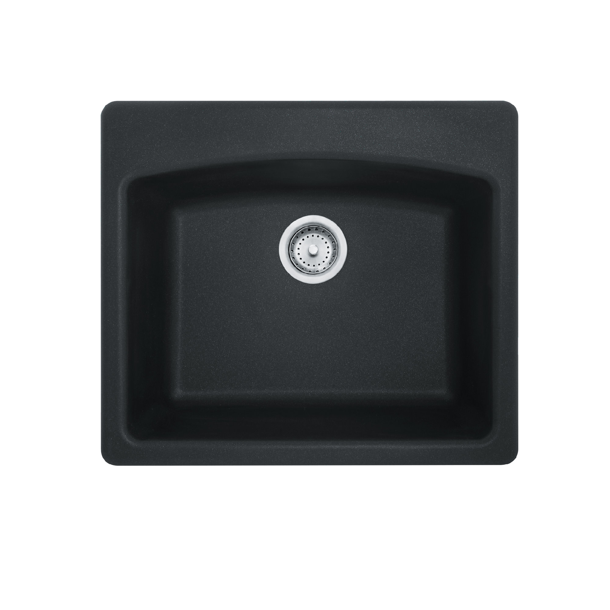 Photos - Kitchen Sink Franke ESM25229-1 Ellipse 25" Undermount Single Basin Granite  Matte Black Sinks s ESMB25229-1 