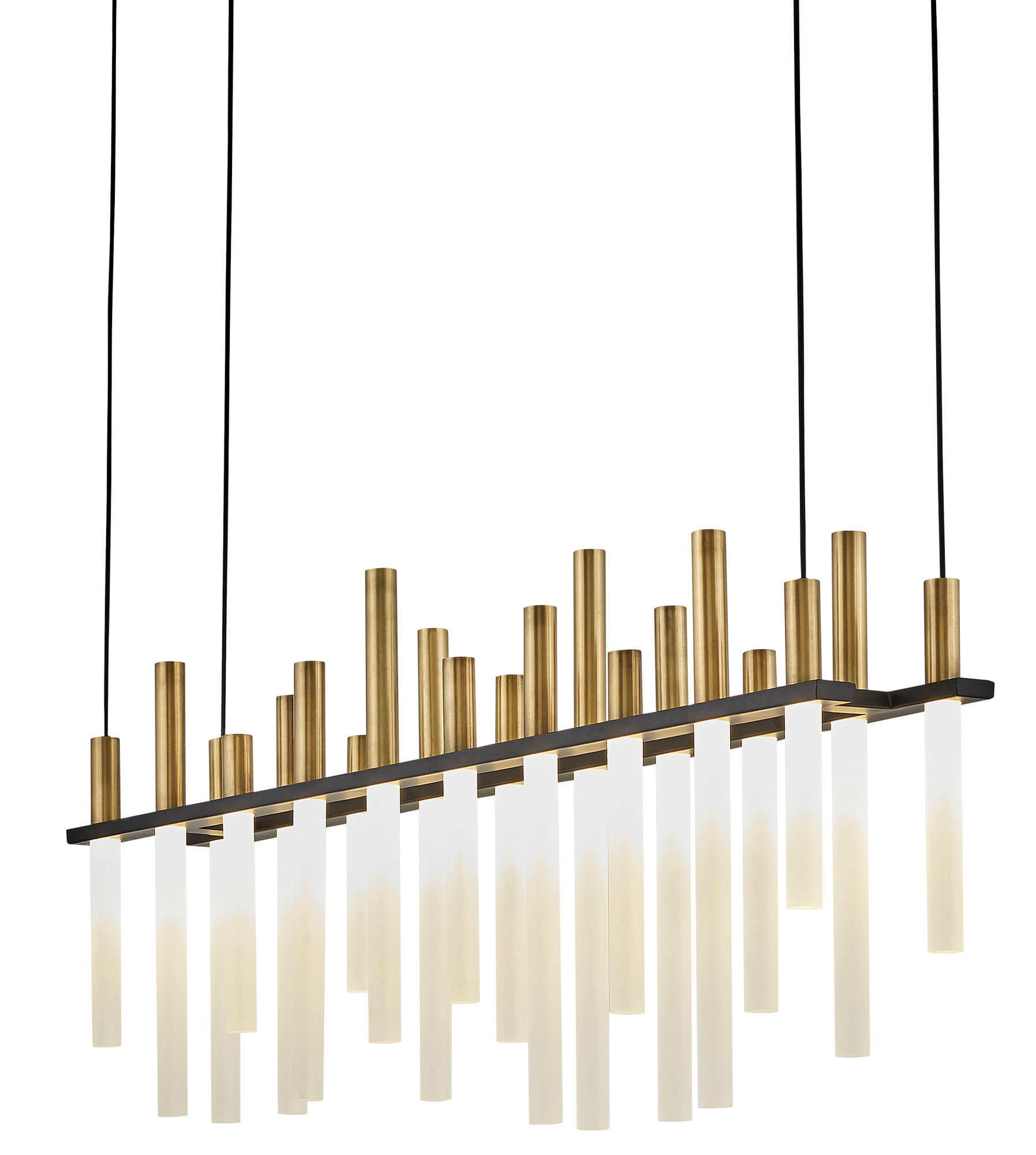 Photos - Chandelier / Lamp ECHO Fredrick Ramond FR30705  20 Light 39" Wide LED Linear Chandelier Black Indoor Lighting Chandeliers FR30705BLK 