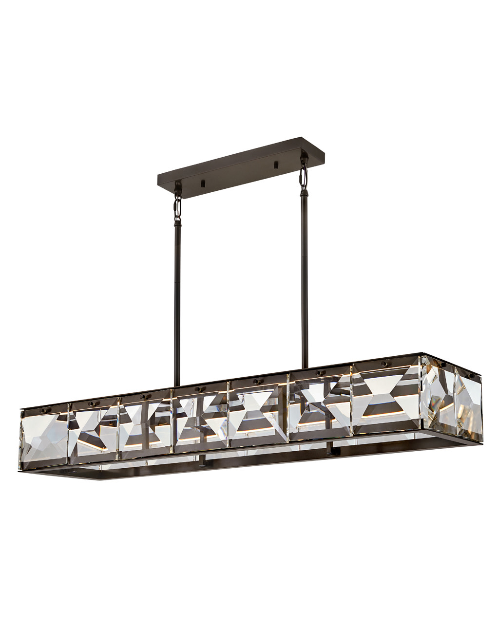 Photos - Chandelier / Lamp Wide Fredrick Ramond FR30106 Jolie 45"  LED Crystal Linear Chandelier Black Oxide Indoor Lighting Chandeliers FR30106BX 