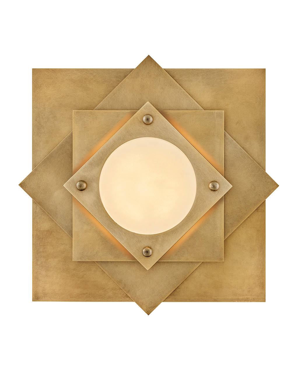 Photos - Chandelier / Lamp Wide Fredrick Ramond FR41583 Claude 20"  Flush Mount Square Ceiling Fixture Heritage Brass Indoor Lighting Ceiling Fixtures F 