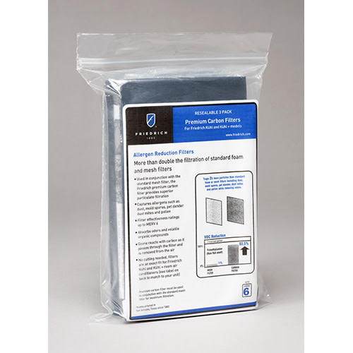 Photos - Other Climate Systems Friedrich KWCFS Kuhl Carbon Filter Kit - 3 Pack Climate Control Accessories and Parts Air Conditioner Accessories Air Filter