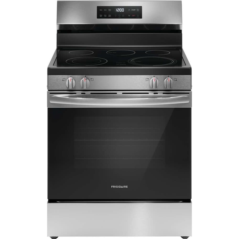 Photos - Cooker Frigidaire FCRE3062A 30 Inch Wide 5.3 Cu. Ft. Slide In Electric Range with EvenTemp™ Cooktop Element Stainless Steel Cooking