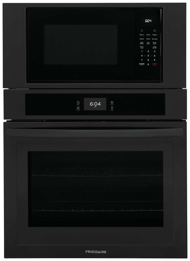 Frigidaire FCWM3027A 30 Inch Wide 6.9 Cu. Ft. Oven and Microwave Combo Electric Wall Oven with Sensor Cook Black Cooking Appliances Wall Ovens Single