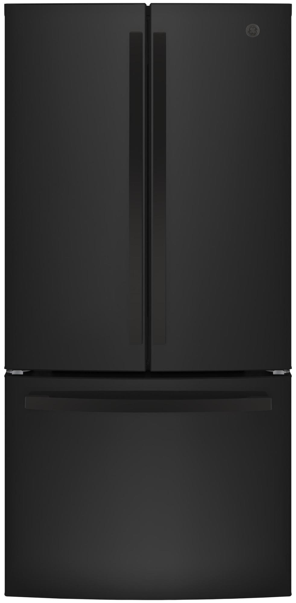 Photos - Fridge General Electric GE GWE19J 33 Inch Wide 18.6 Cu. Ft. Energy Star Rated French Door Refrigerator with Turbo Cool and Quick Space Shelf Black R 