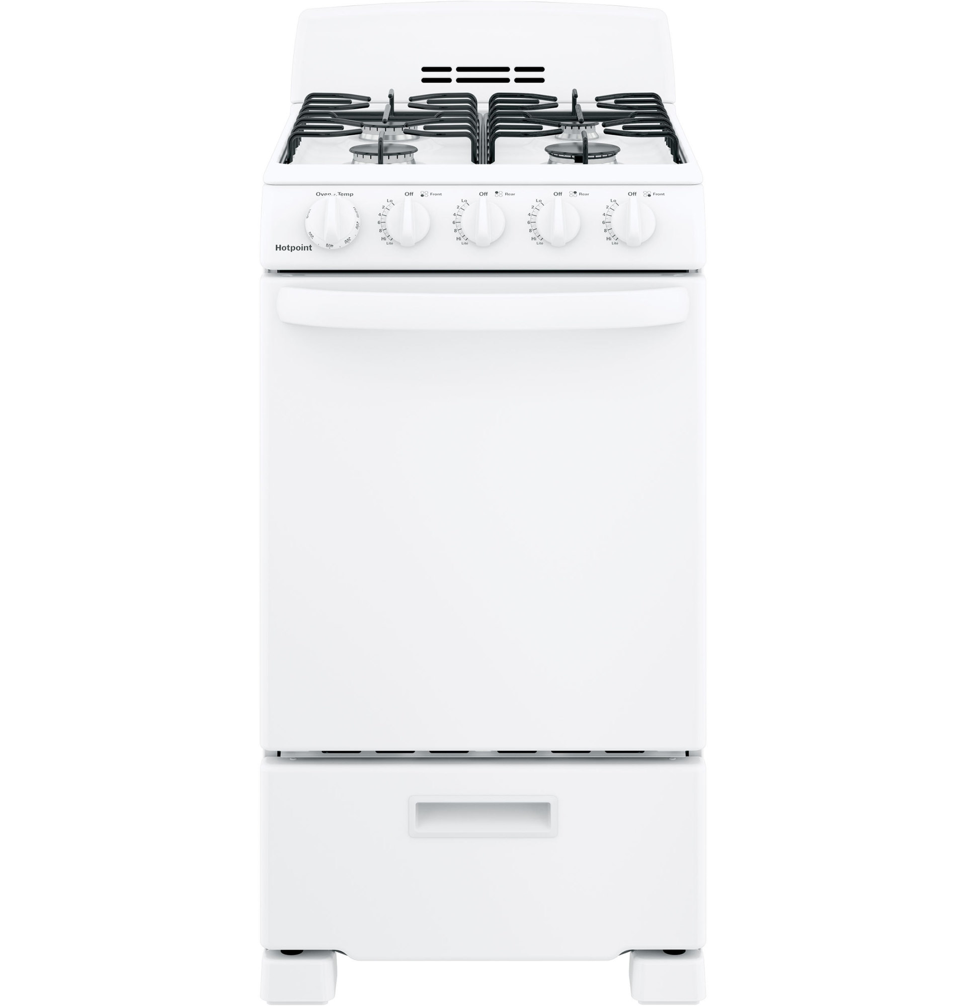 Photos - Cooker General Electric GE RGAS200DM Hotpoint 20 Inch Wide 2.3 Cu. Ft. Free Standing Gas Range with Electric Pilotless Ignition White Cooking Applia 