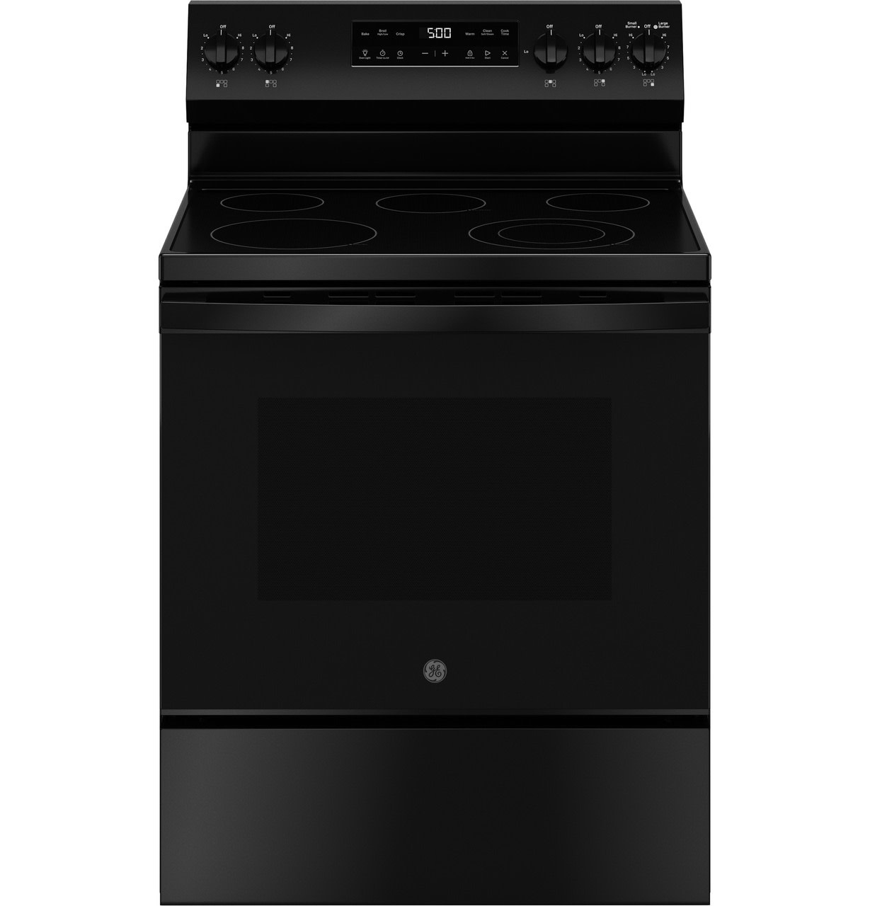 Photos - Cooker General Electric GE GRF500PV 30 Inch Wide 5.3 Cu. Ft. Free Standing Electric Range with Express Preheat and Dual Element Black Cooking Applia 