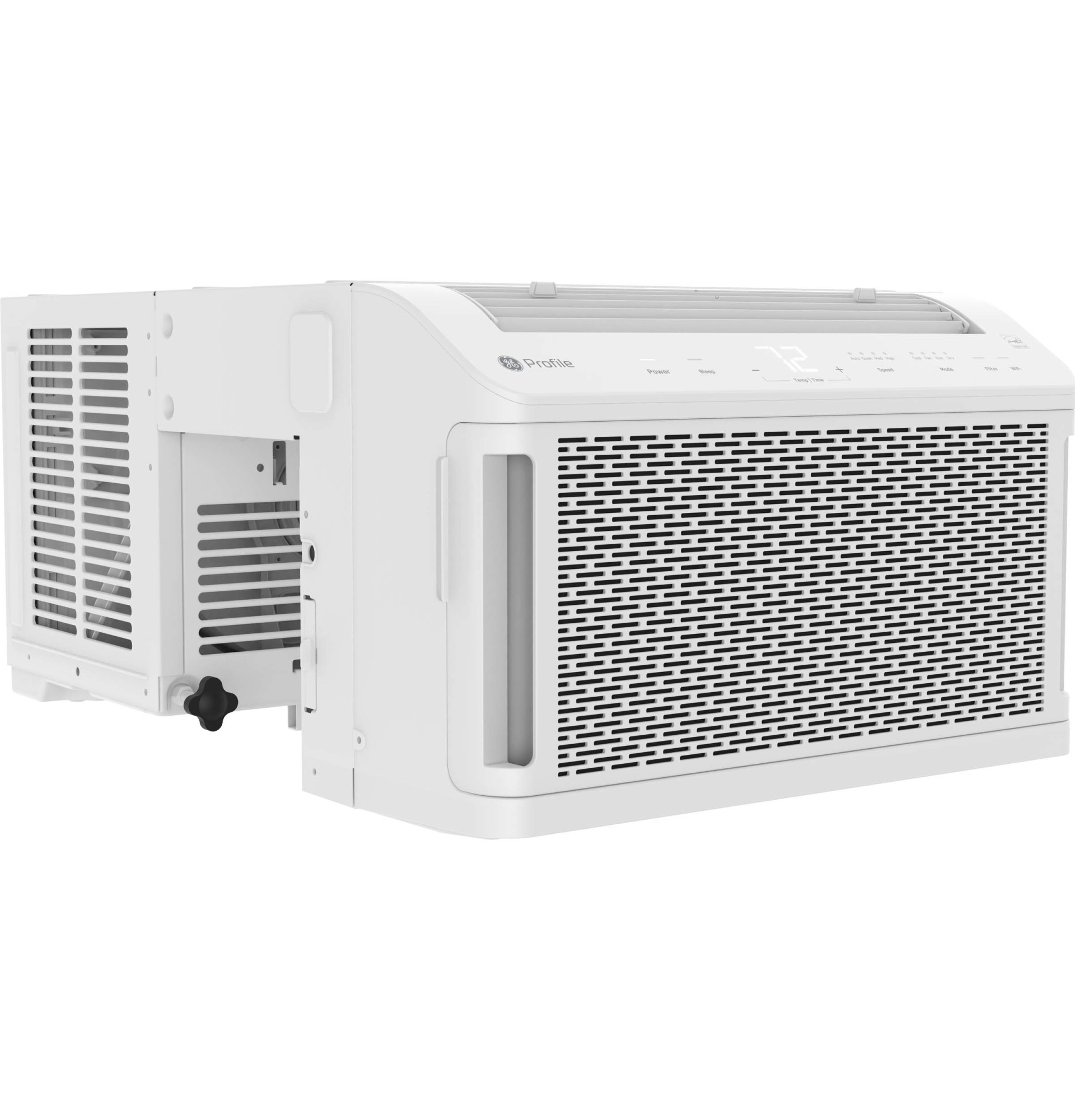 GE Profile AHTT08BC 8300 BTU 115V Window Air Conditioner with Geofence Technology and Flex-Depth White Cooling Cooling Only Room Air Conditioners