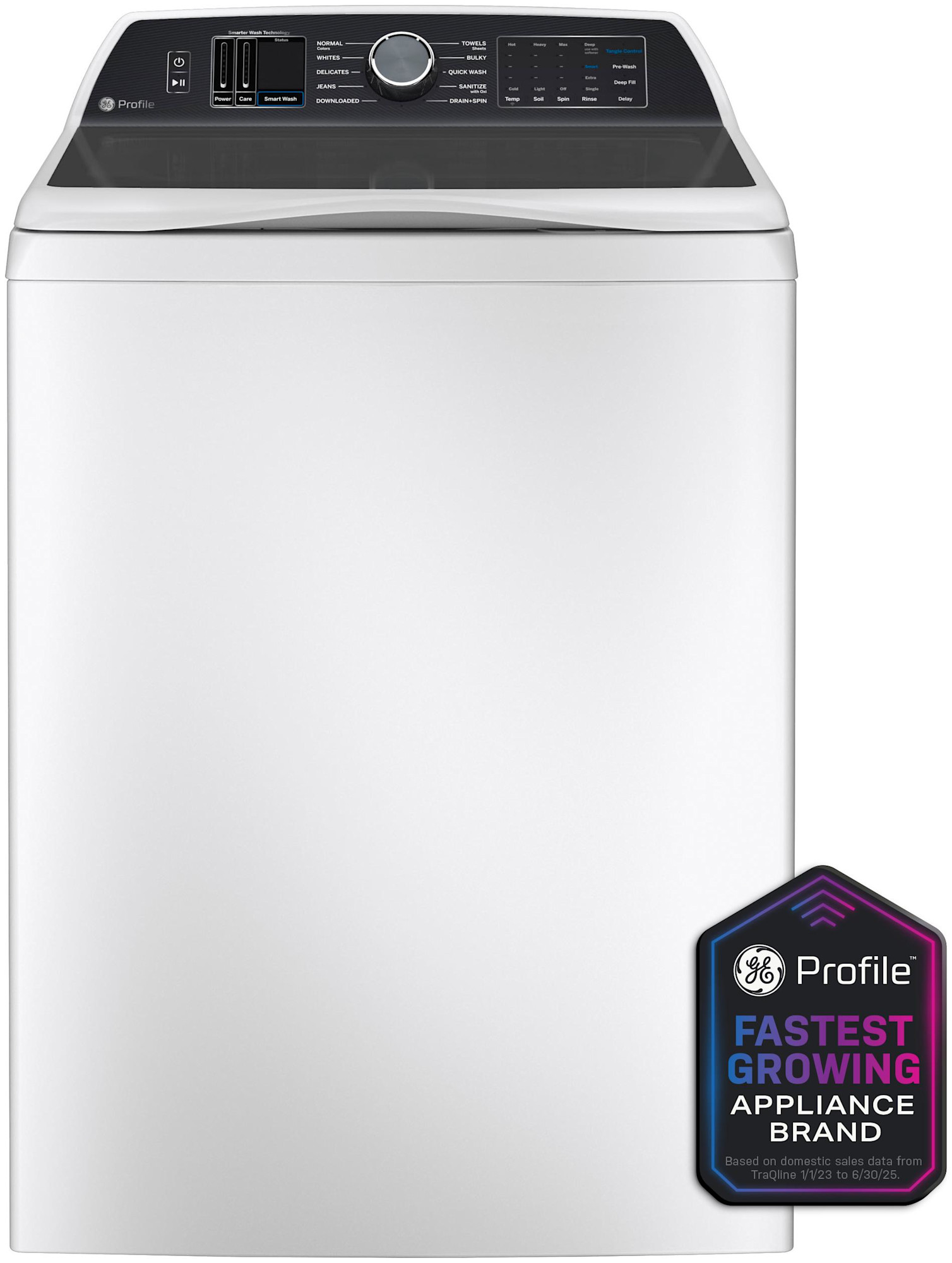 Photos - Washing Machine General Electric GE Profile PTW705B GE Profile 28 Inch Wide 5.3 Cu. Ft. Top Loading  White on White Laundry Appliances Washing 