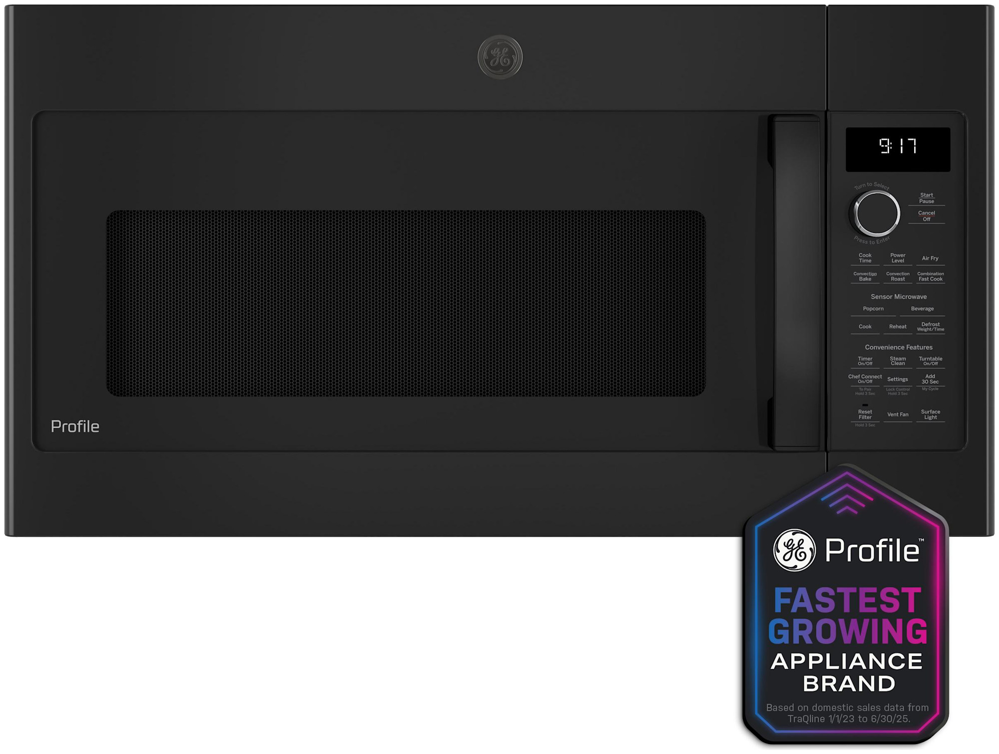 Photos - Microwave General Electric GE Profile PVM9179DR 30 Inch Wide 1.7 Cu. Ft. 950 Watt Over-the-Range  with Air Fry and Convection Cooking Black Co 