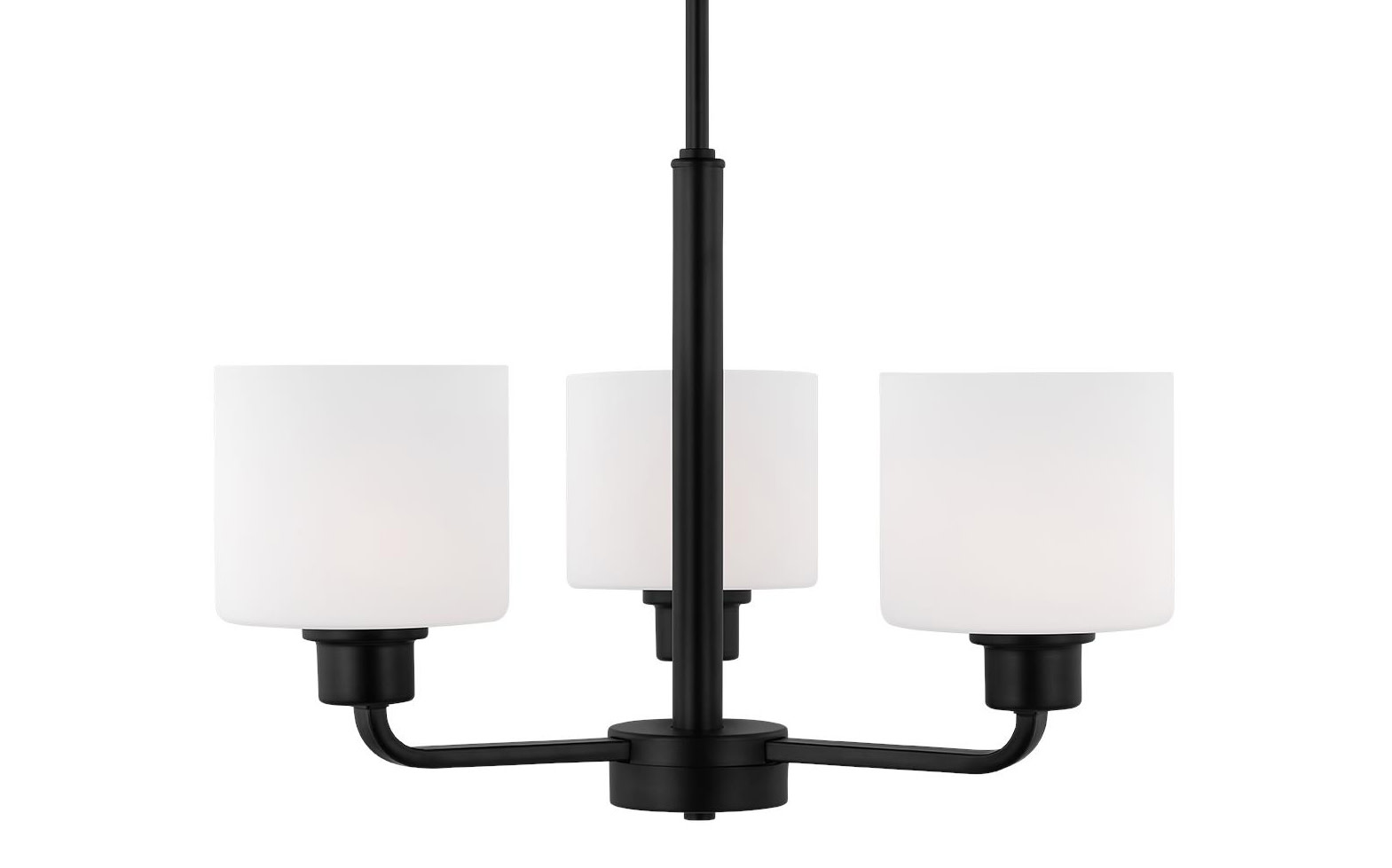 Photos - Chandelier / Lamp Wide Generation Lighting 3128803EN3 Canfield 3 Light 20"  LED Chandelier Midnight Black Indoor Lighting Chandeliers 3128803EN 