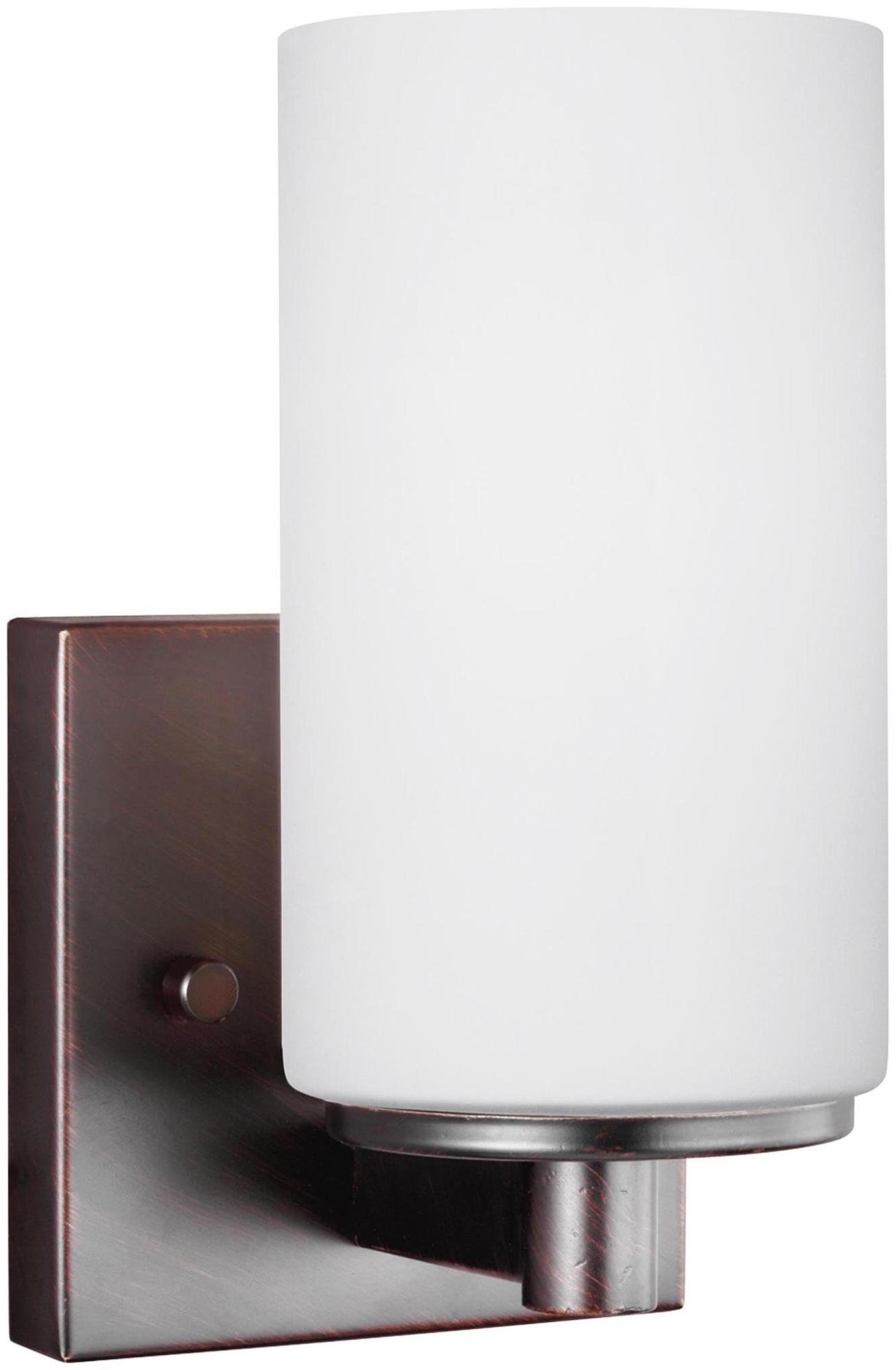 Photos - Chandelier / Lamp Generation Lighting 4139101EN3 Hettinger 8" Tall LED Bathroom Sconce Bronze Indoor Lighting Bathroom Fixtures Bathroom Sconc