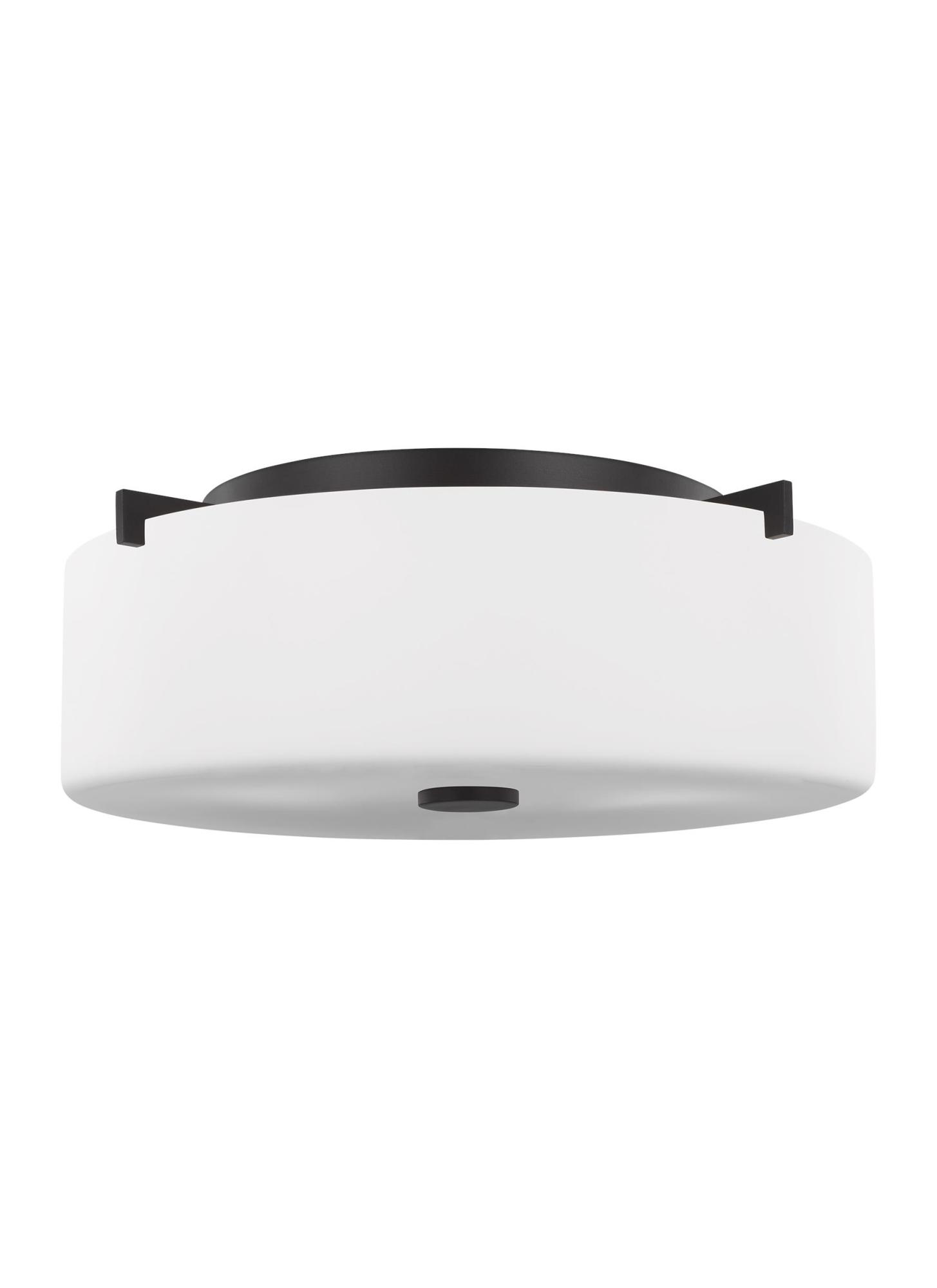 Photos - Chandelier / Lamp Generation Lighting FM313 Sunset Drive 2 Light 14" Wide Semi-Flush Drum Ceiling Fixture Oil Rubbed Bronze Indoor Lighting Ce