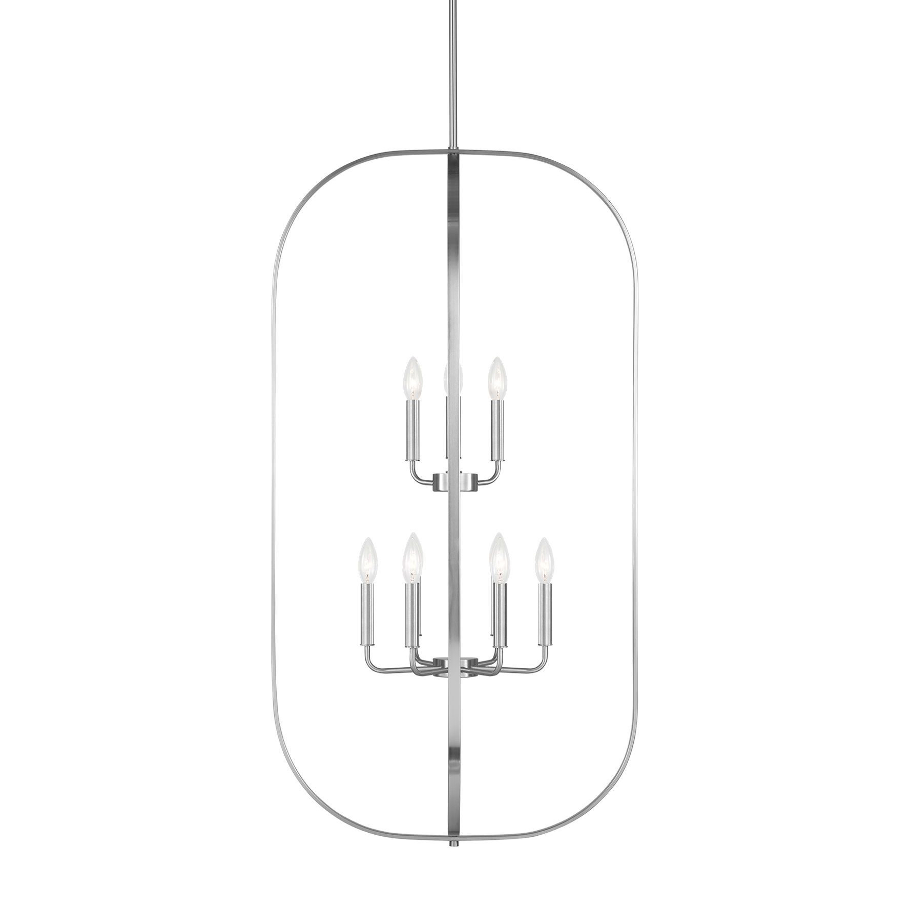 Photos - Chandelier / Lamp Wide Generation Lighting GLC1329 Loretto 9 Light 24"  Candle Style Chandelier Brushed Nickel Indoor Lighting Chandeliers GLC1 