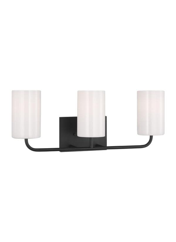 Photos - Chandelier / Lamp Generation Lighting GLV1003 Rhett 3 Light 22" Wide Vanity Light Midnight Black Indoor Lighting Bathroom Fixtures Vanity Ligh