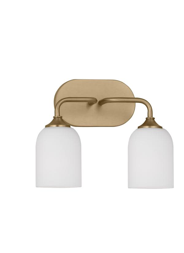 Photos - Chandelier / Lamp Generation Lighting GLV1022EN3 Emile 2 Light 14" Wide LED Vanity Light Satin Bronze Indoor Lighting Bathroom Fixtures Vanity