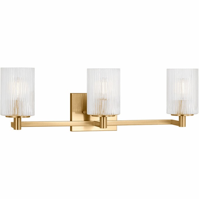 Photos - Chandelier / Lamp Generation Lighting GLV1043EN Lando 3 Light 25" Wide Vanity Light Satin Bronze Indoor Lighting Bathroom Fixtures Vanity Ligh