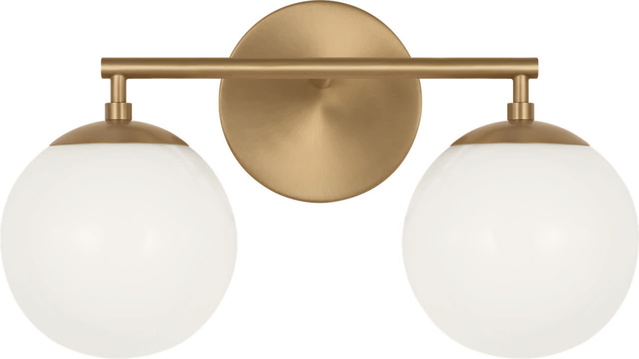 Photos - Chandelier / Lamp Generation Lighting GLV1842E Nube 2 Light 15" Wide Vanity Light Satin Brass Indoor Lighting Bathroom Fixtures Vanity Light G