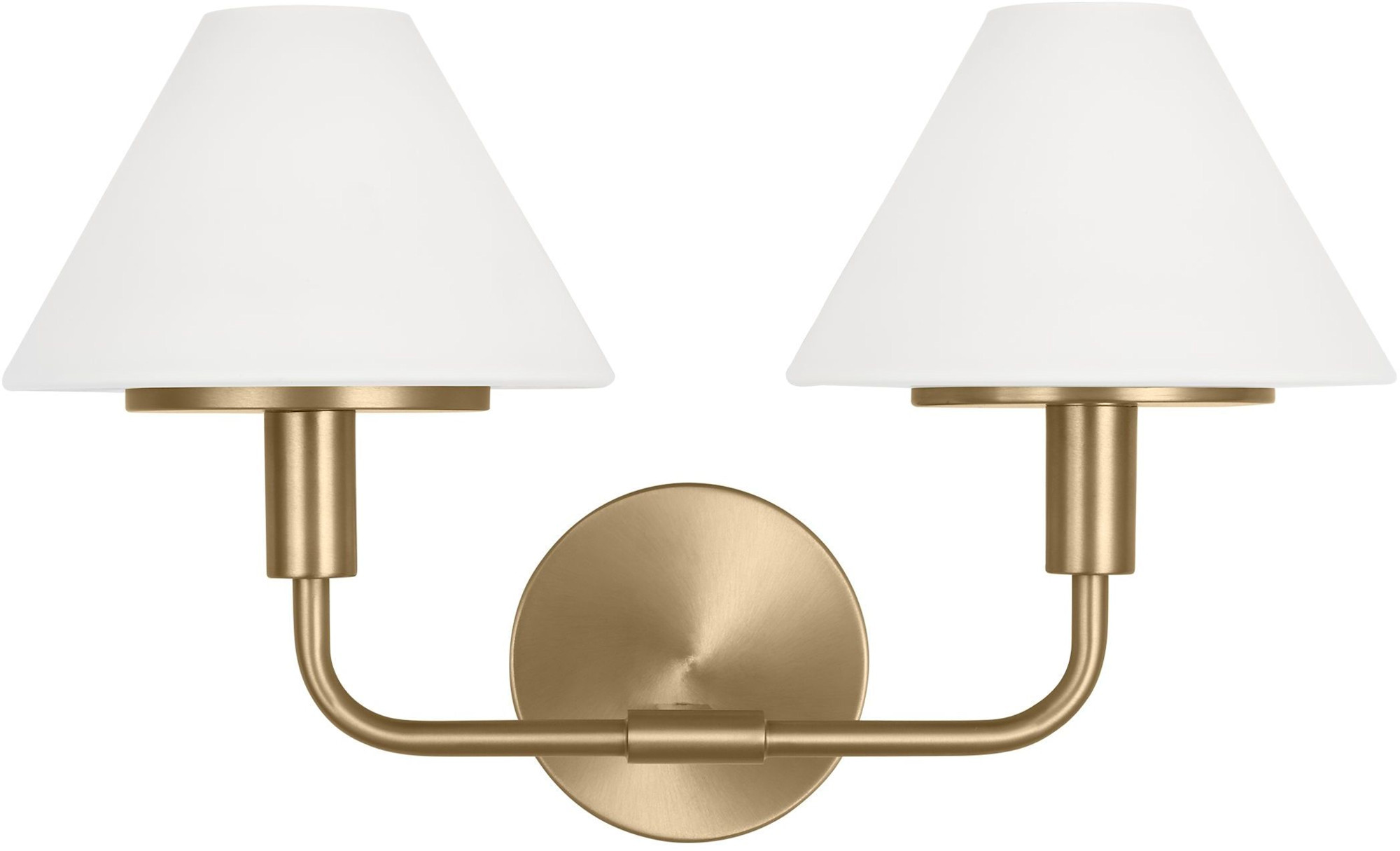 Photos - Chandelier / Lamp Wide Generation Lighting GLW1022 Mendota 2 Light 18"  Vanity Light Satin Brass Indoor Lighting Bathroom Fixtures Vanity Light 