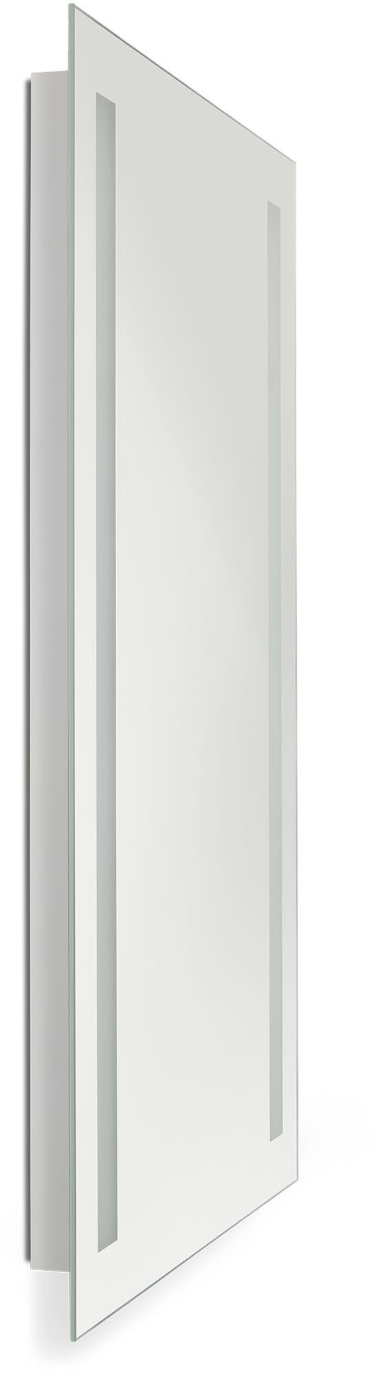 Generation Lighting MRIL1400 Lustro 24"W x 36"H Rectangular Flat Frameless Wall Mounted Bathroom Mirror with Lighting Might Bright White Home Decor