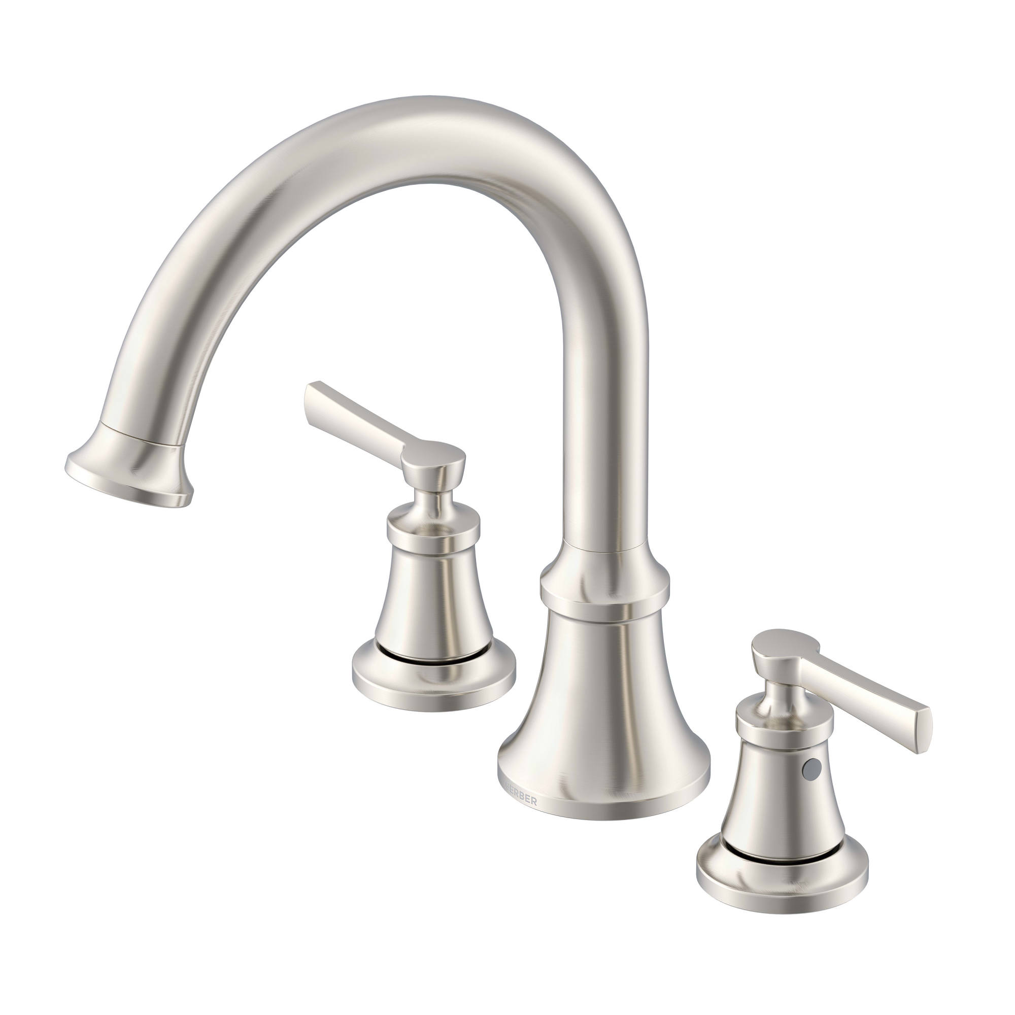 Photos - Tap Gerber D300979T Northerly Deck Mounted Roman Tub Filler Brushed Nickel Faucet Roman Tub Double Handle D300979BNT 