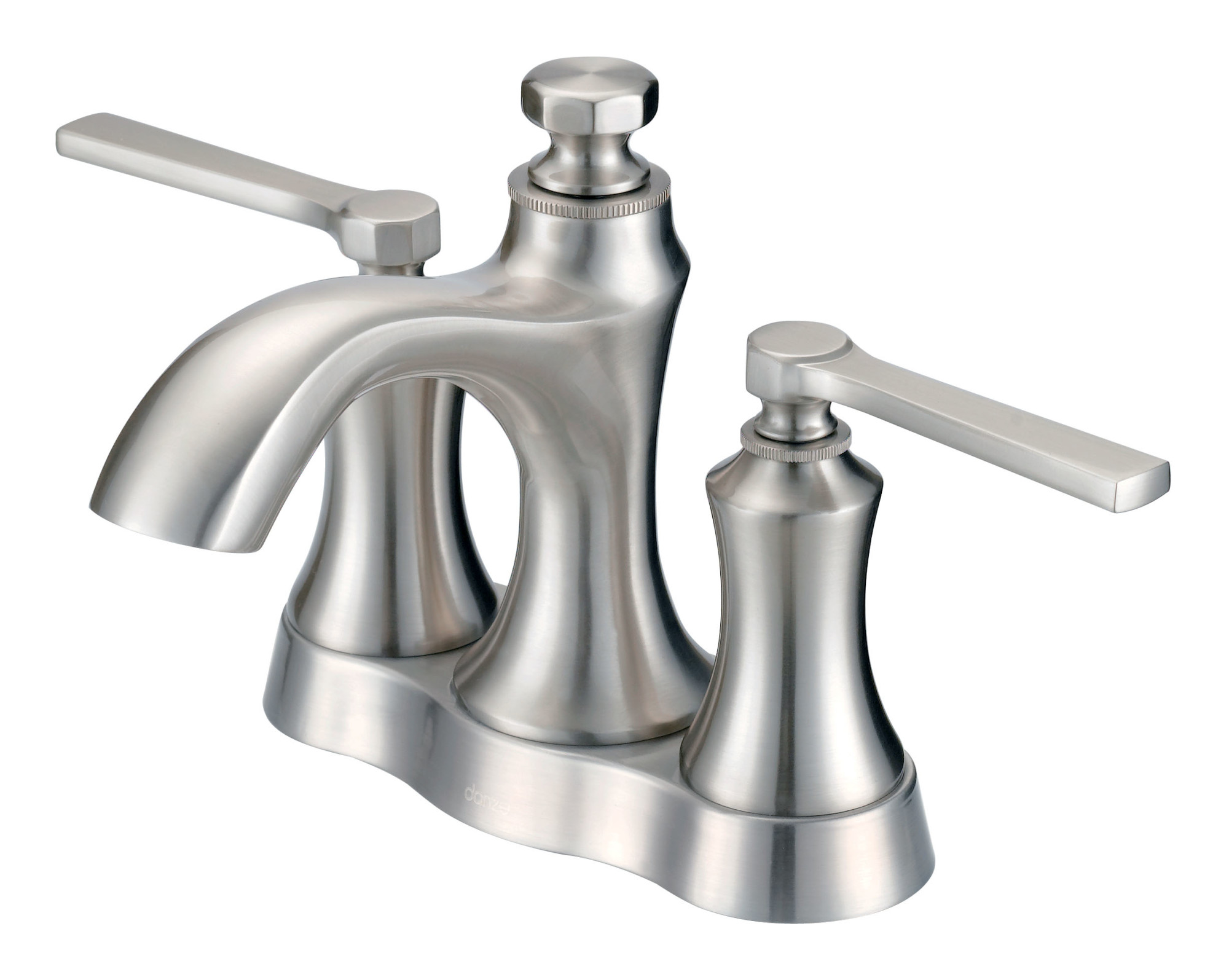 Photos - Tap Gerber D307028 Draper 1.2 GPM Centerset Bathroom Faucet and Pop-Up Drain Assembly Brushed Nickel Faucet Bathroom Sink Faucet 