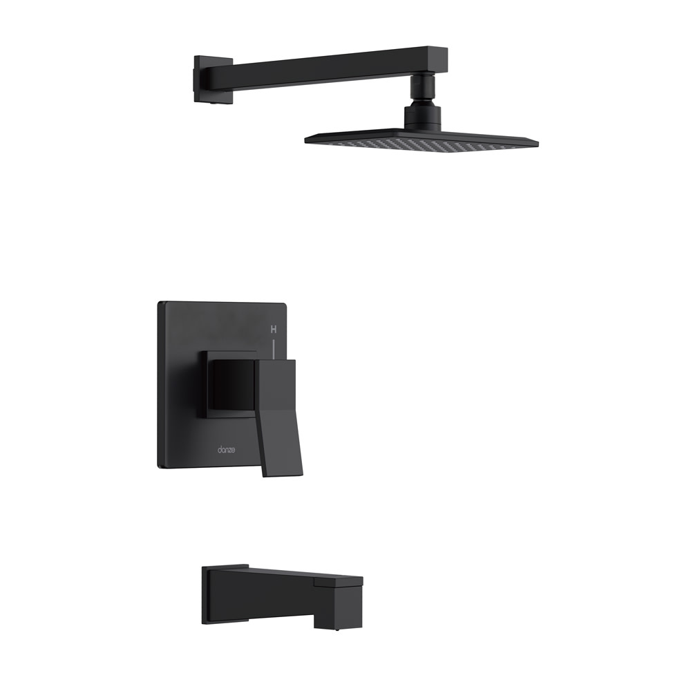 Photos - Shower System Gerber D501019TC Avian Tub and Shower Trim Package with 1.75 GPM Single Function Shower Head Satin Black Showers Tub and Sho 