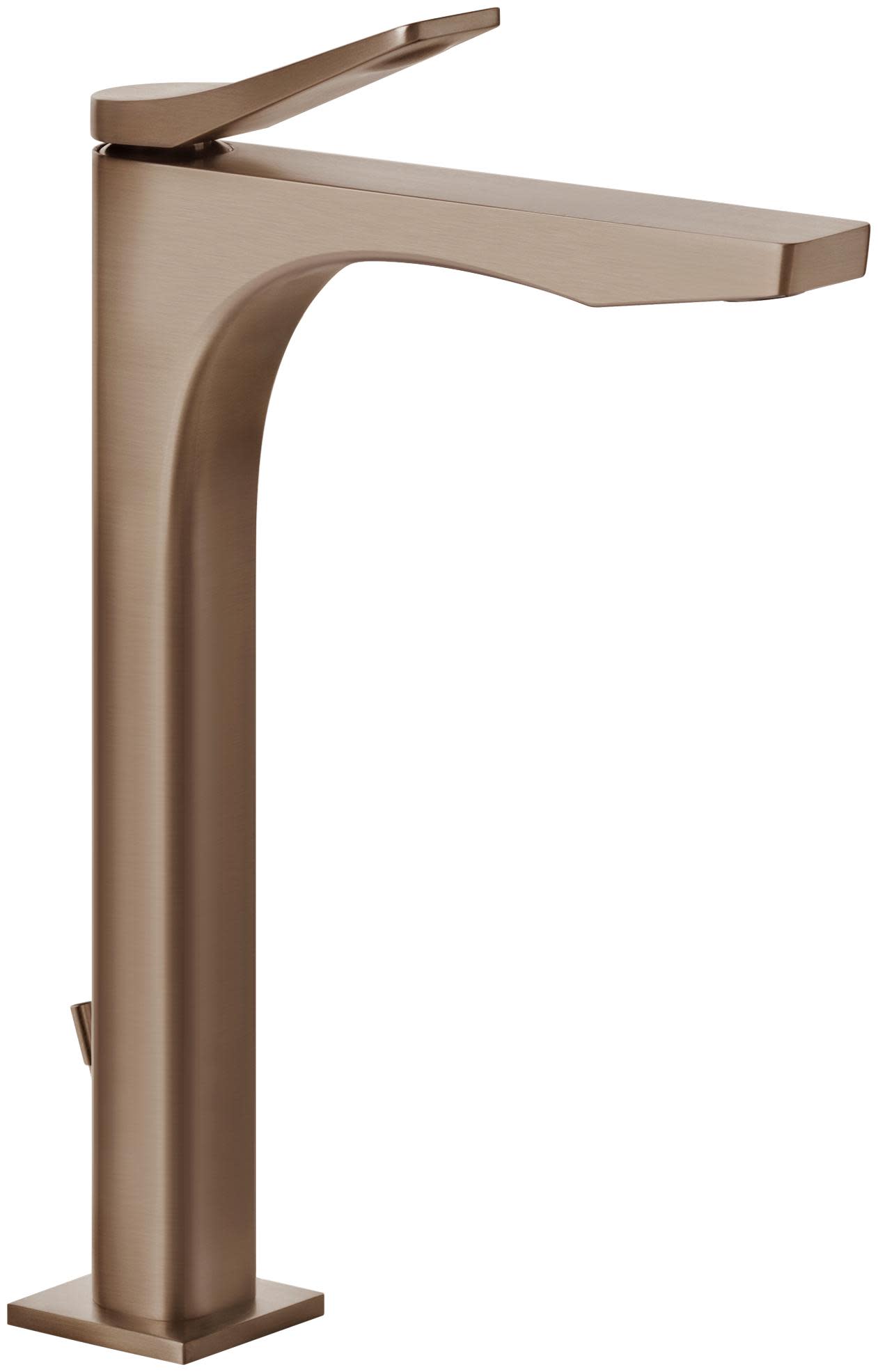 Gessi 59003 Rilievo 1.2 GPM Tall Single Hole Bathroom Faucet with Pop-Up Drain Assembly Copper Brushed PVD Faucet Bathroom Sink Faucets Single Handle