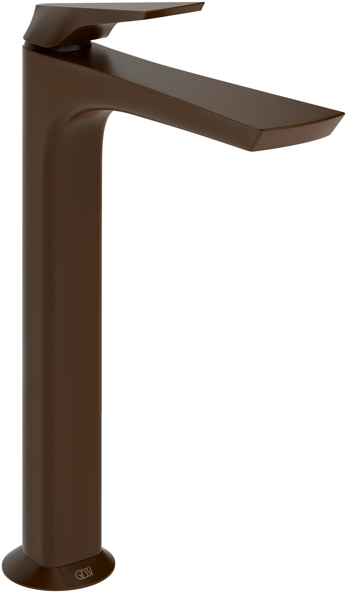 Gessi 72004 Ventaglio 1.2 GPM Single Hole Tall Bathroom Faucet Dark Bronze Faucet Bathroom Sink Faucets Single Handle