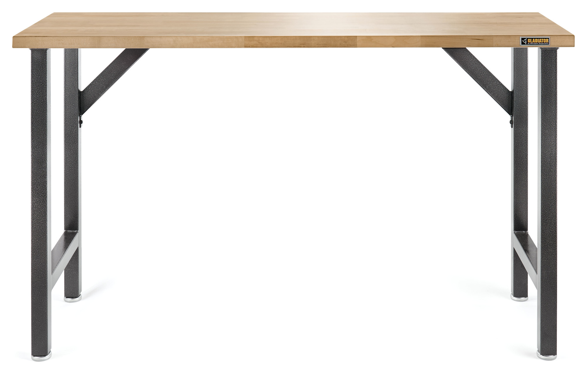Gladiator GAWB66HW 38.75"H x 66.5"W Hardwood Top Workbench with Leveling Feet Hammered Granite Garage Workbench