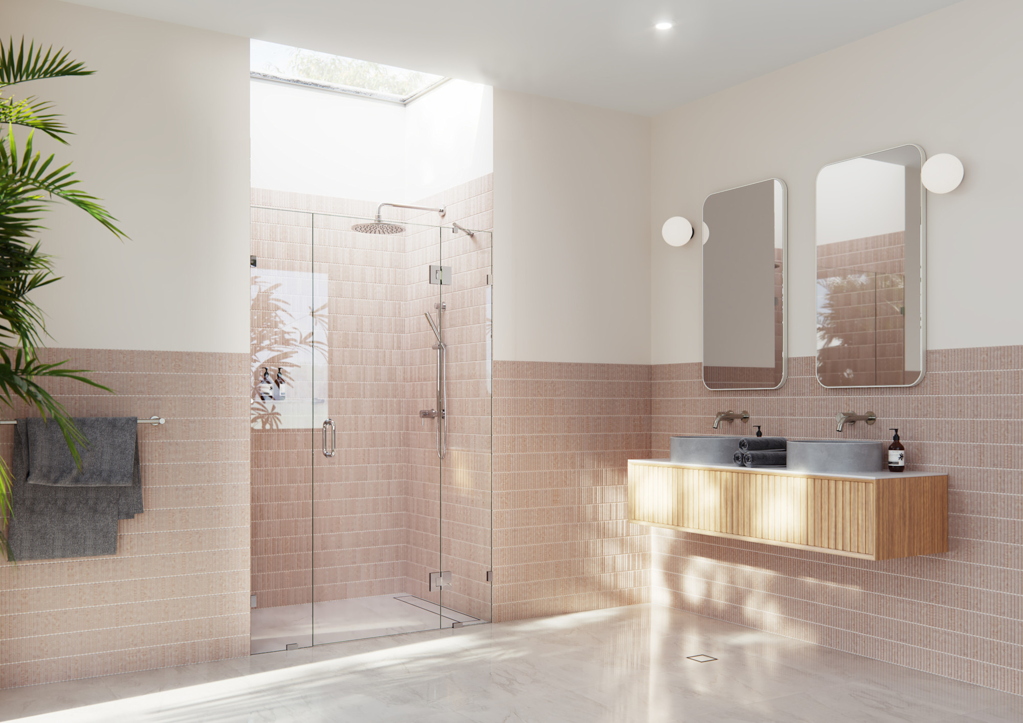 Photos - Shower Screen Glass Warehouse GHF-50.25 Stellar 78" High x 50-1/4" Wide Hinged Frameless Shower Door with Clear Glass Polished Chrome Show