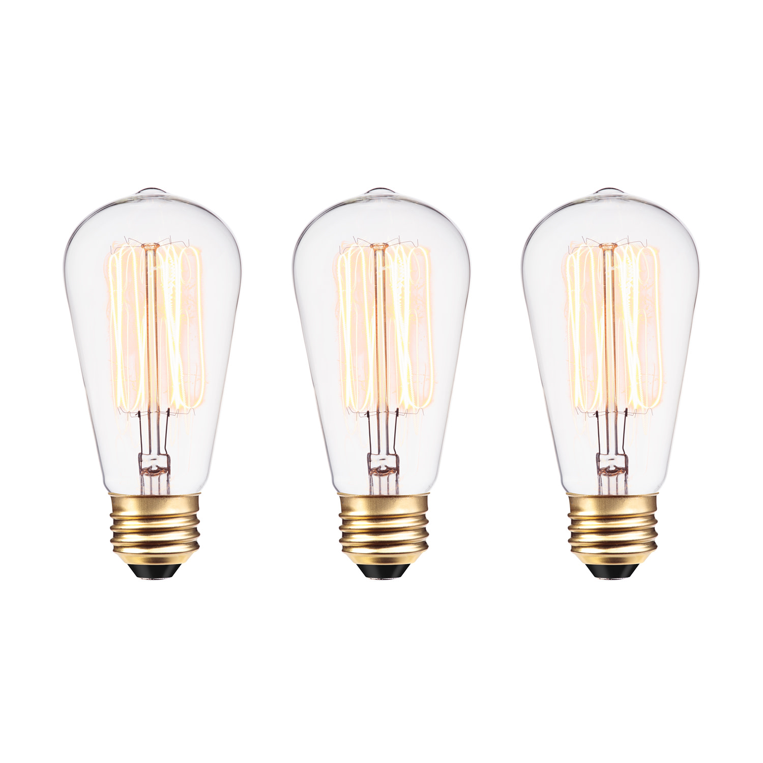 Photos - Light Bulb Electric Globe  31321 Pack of (3) Vintage Edison 60W Dimmable S60 Medium  Incandescent Bulb Bulbs Bulbs Incandescent (E26)