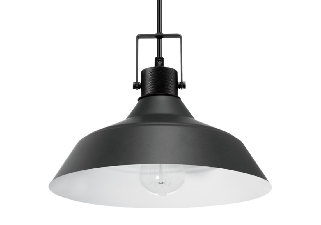 Photos - Floodlight / Street Light GLOBE Electric 44476 Sutton Single Light 11" Wide Indoor/Outdoor Pendant Matte Black Outdoor Lighting Pendants 