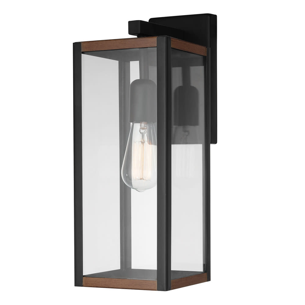 Photos - Floodlight / Street Light GLOBE Electric 44681 Bowery 16" Tall Outdoor Wall Sconce Matte Black Outdoor Lighting Wall Sconces 