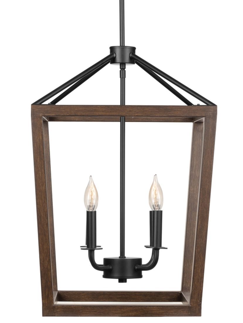 Photos - Chandelier / Lamp Electric Globe  61036 4 Light 14" Wide LED Taper Candle Pendant Matte Black Indoor Lighting Pendants 