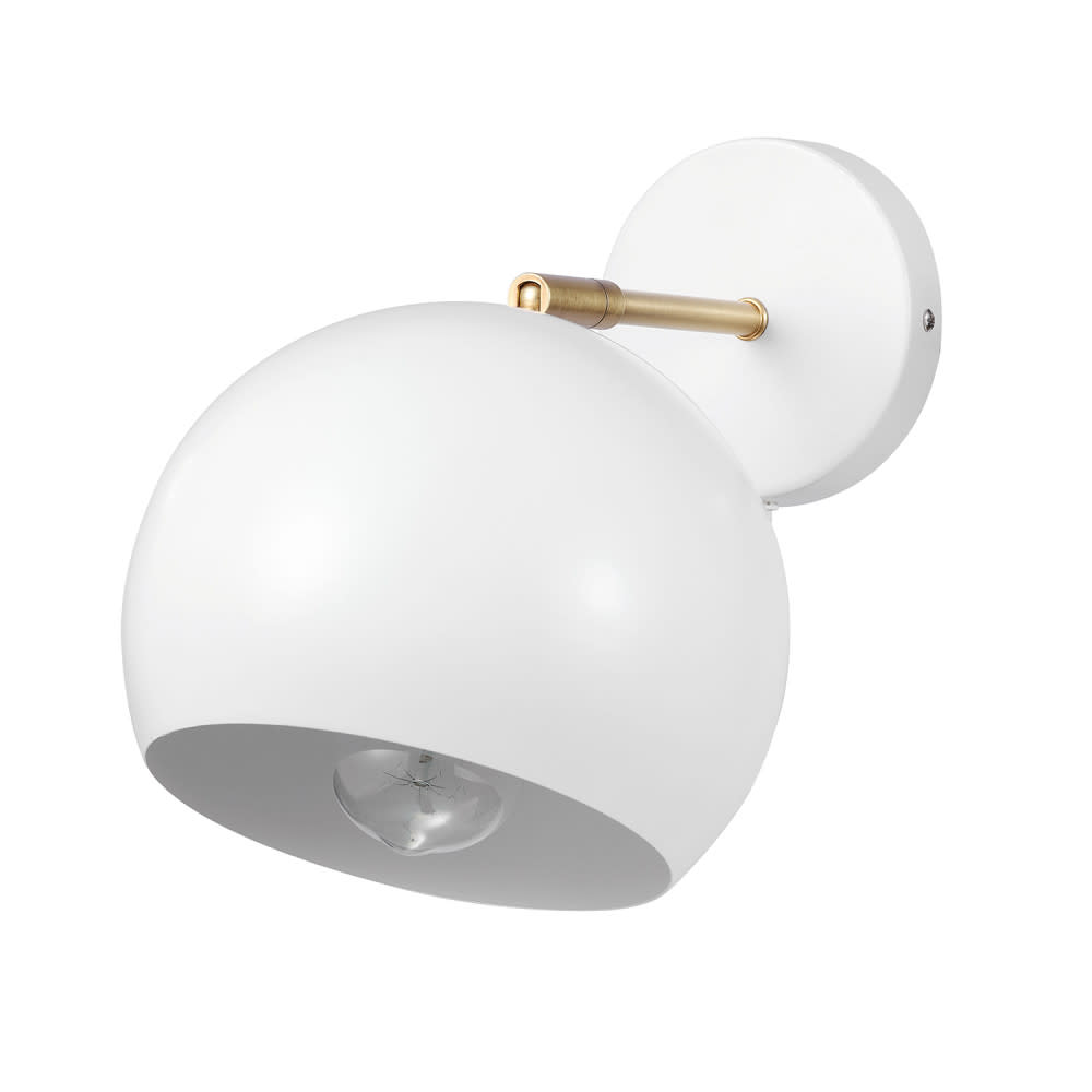 Photos - Chandelier / Lamp Electric Globe  91001727 Molly 9" Tall Hardwired or Plug-In Wall Sconce Matte White Indoor Lighting Wall Sconces 