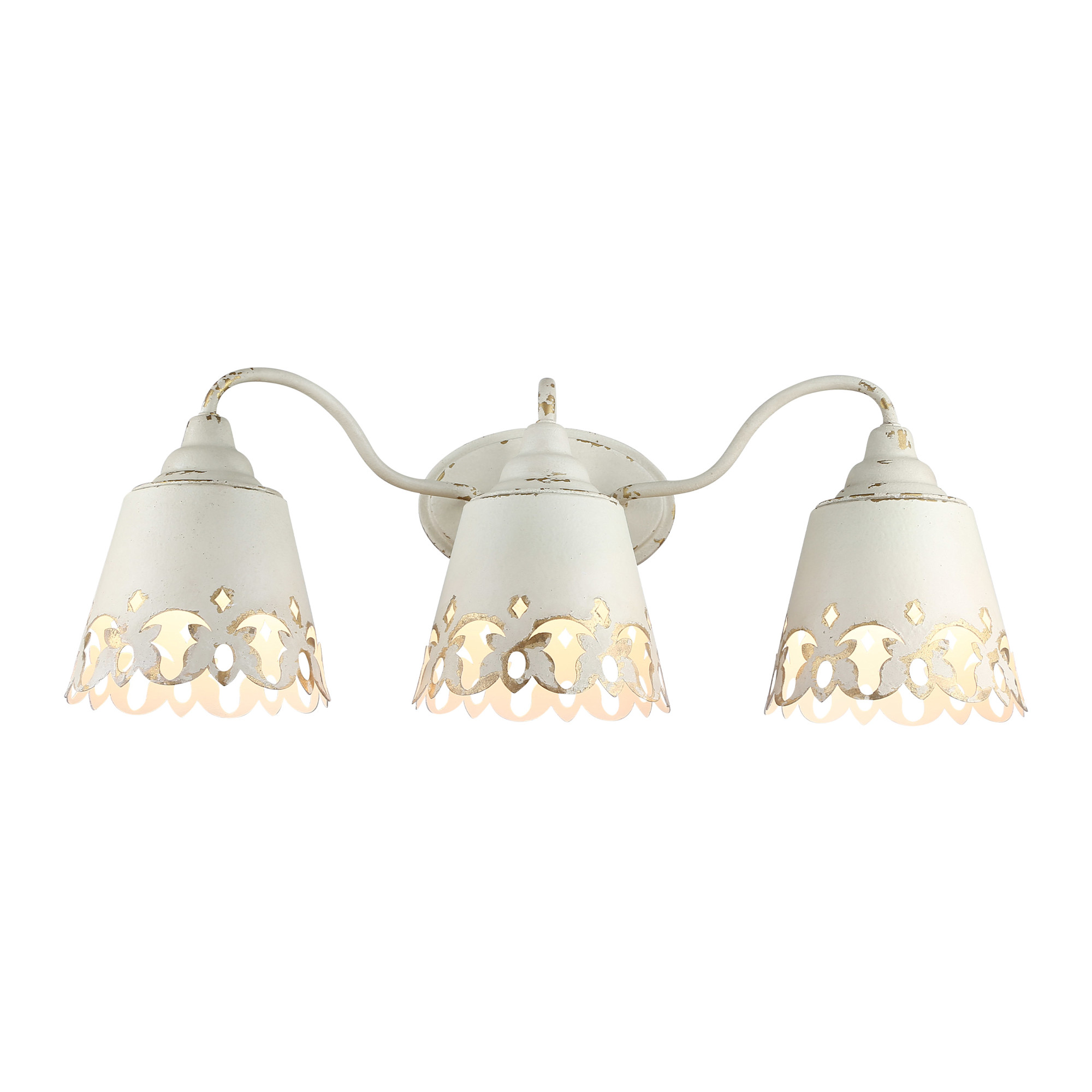 Photos - Chandelier / Lamp Wide Golden Lighting 0883-BA3 Eloise 3 Light 8"  Vanity Light Antique Ivory Indoor Lighting Bathroom Fixtures Vanity Light 08 