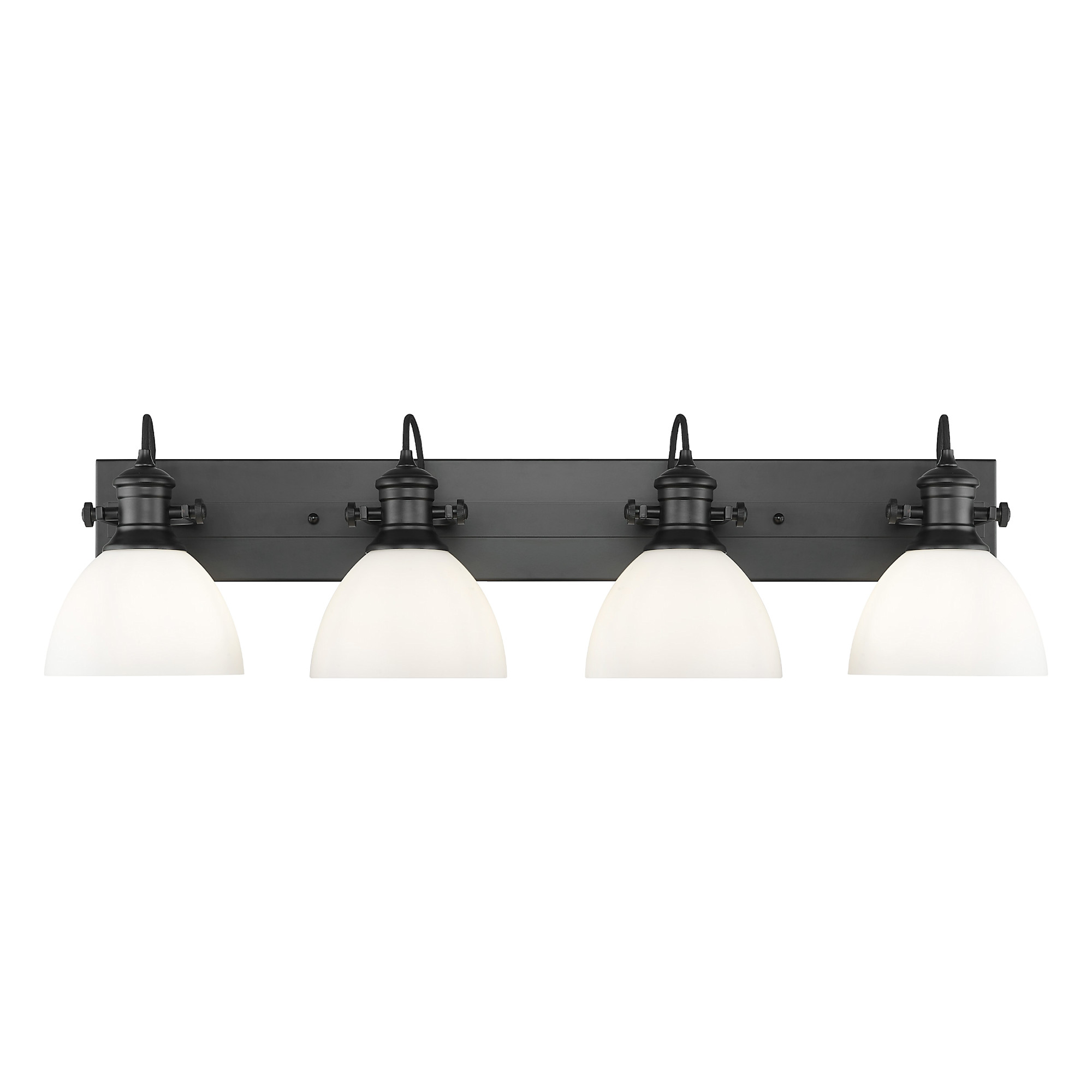 Photos - Chandelier / Lamp Wide Golden Lighting 3118-BA4 OP Hines 4 Light 7"  Vanity Light Matte Black Indoor Lighting Bathroom Fixtures Vanity Light 31 