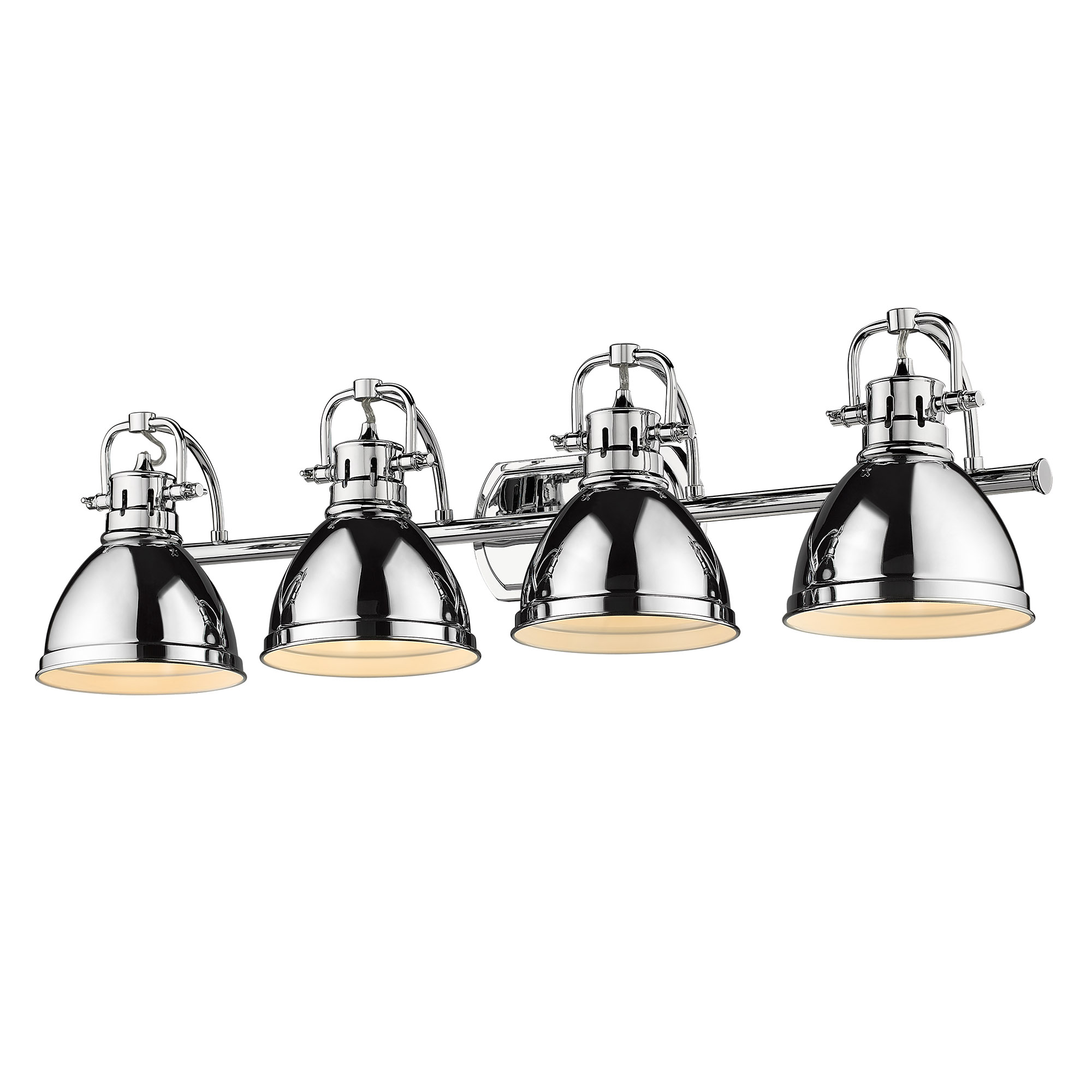 Photos - Chandelier / Lamp Wide Golden Lighting 3602-BA4 Duncan 4 Light 34"  Bathroom Vanity Light Chrome / Chrome Indoor Lighting Bathroom Fixtures Van 
