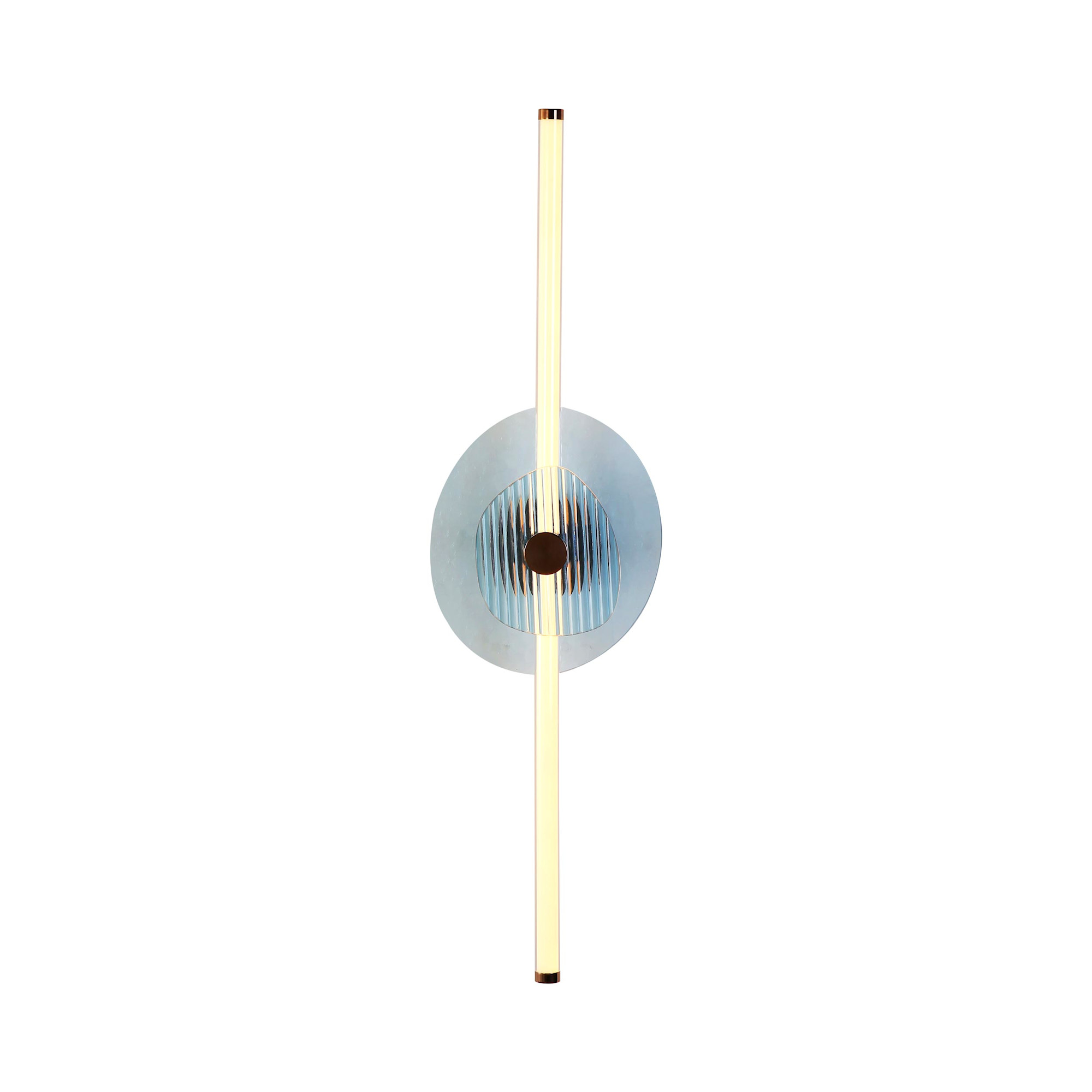 Photos - Chandelier / Lamp Wide Golden Lighting 3882-39-RG BL Colorella 2 Light 5"  Bath Bar Rose Gold / Hammered Blue / Reeded Blue Indoor Lighting Bat 